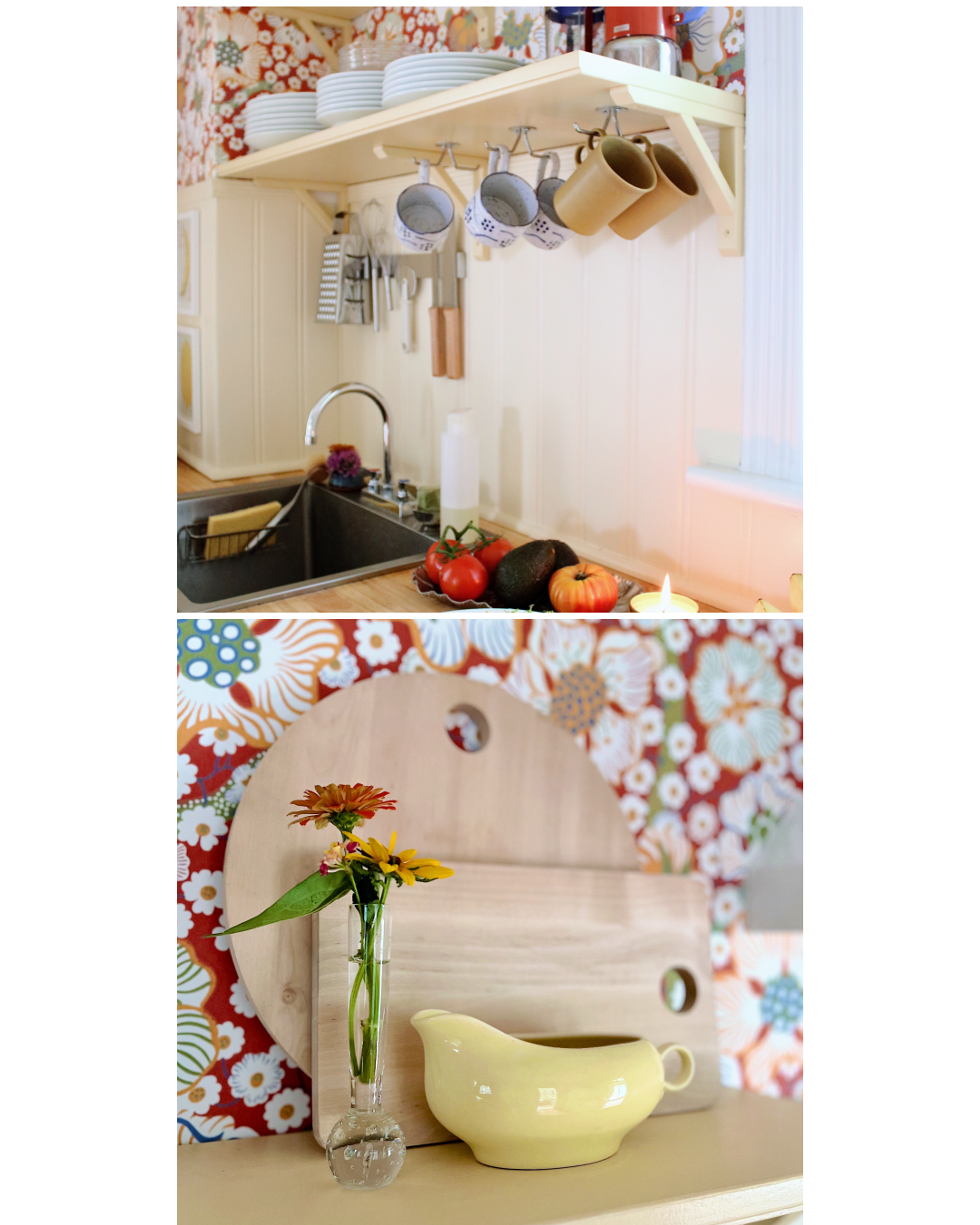 yellow kitchen details and accents