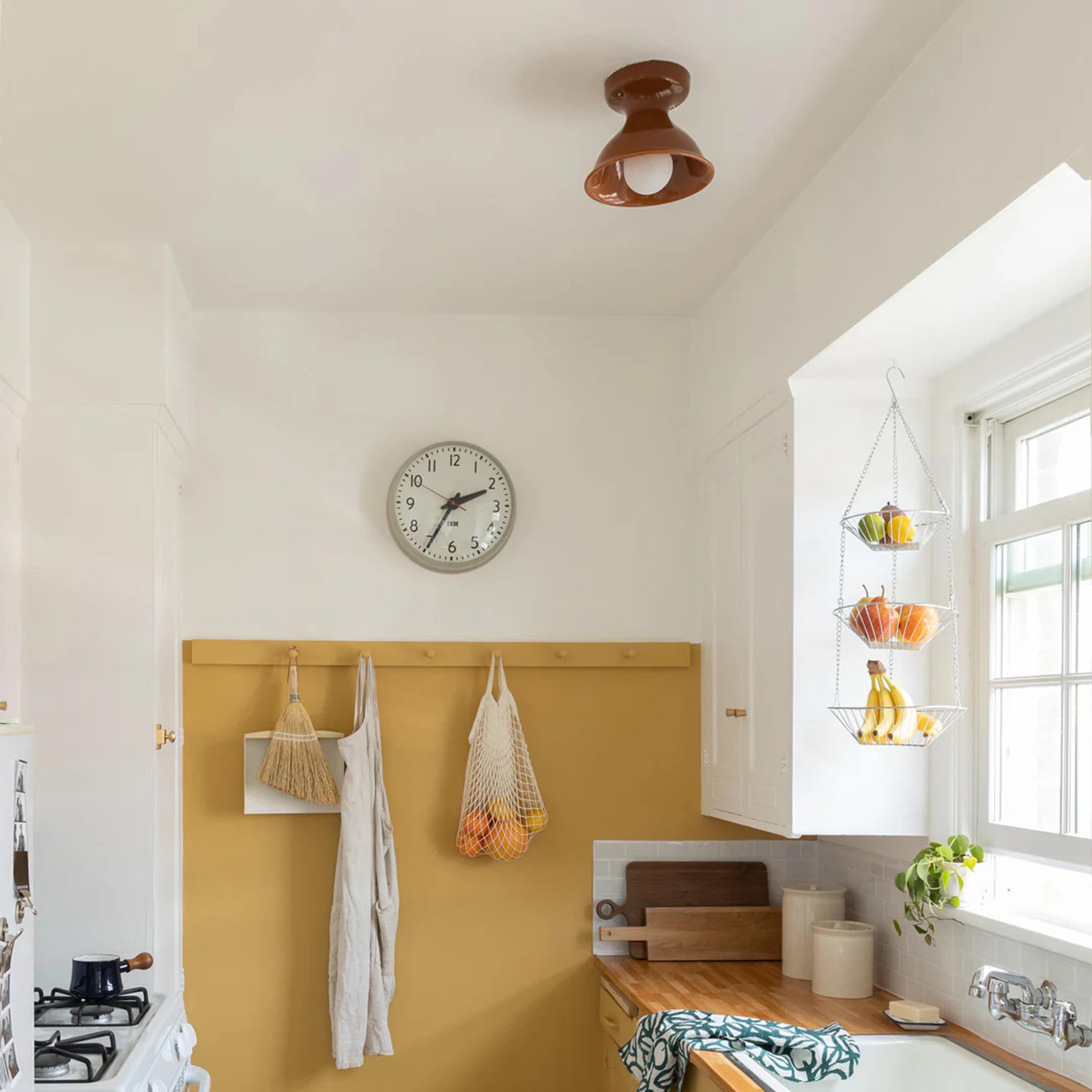 Yellow kitchen.