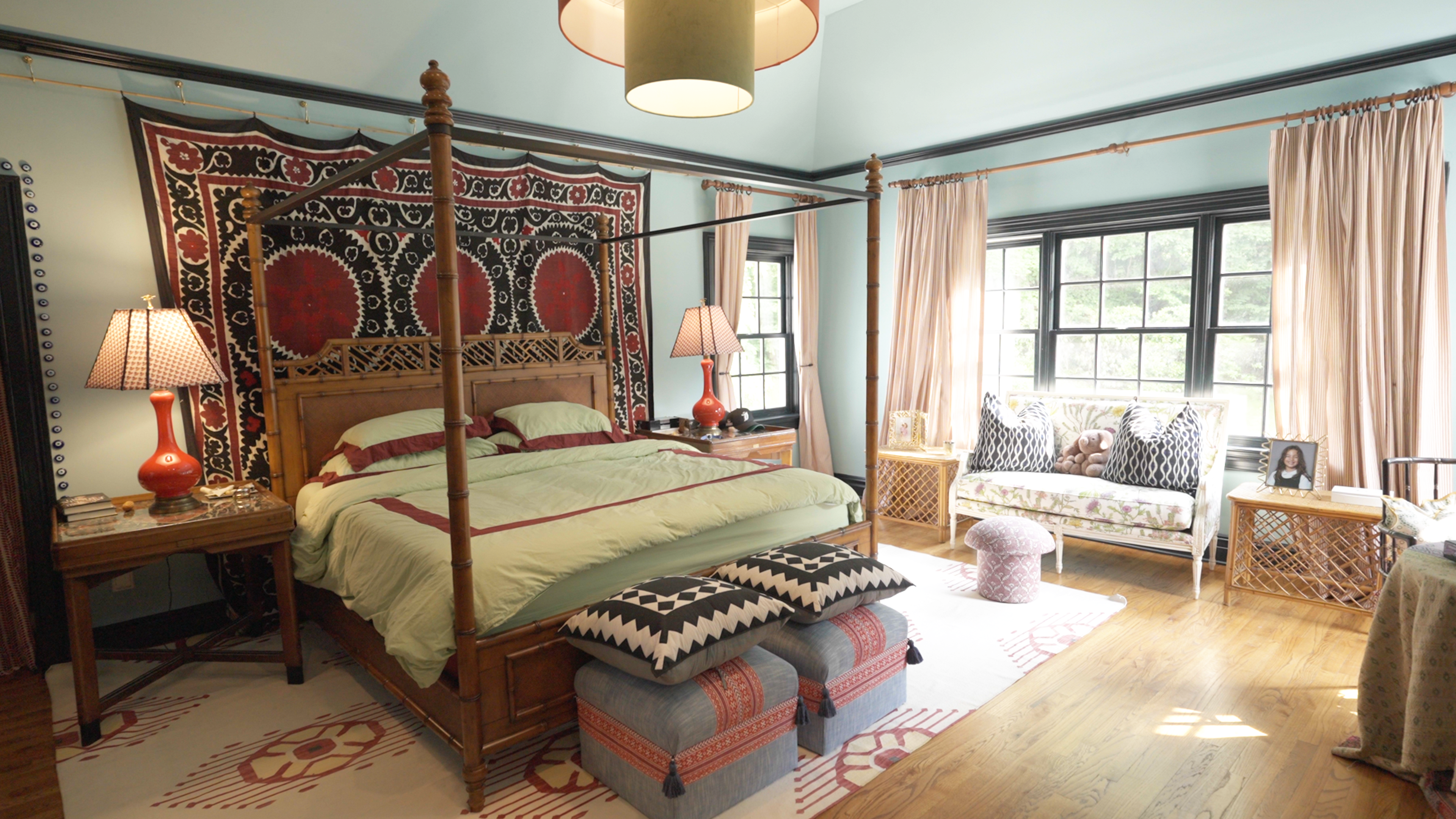 Eclectic bedroom.