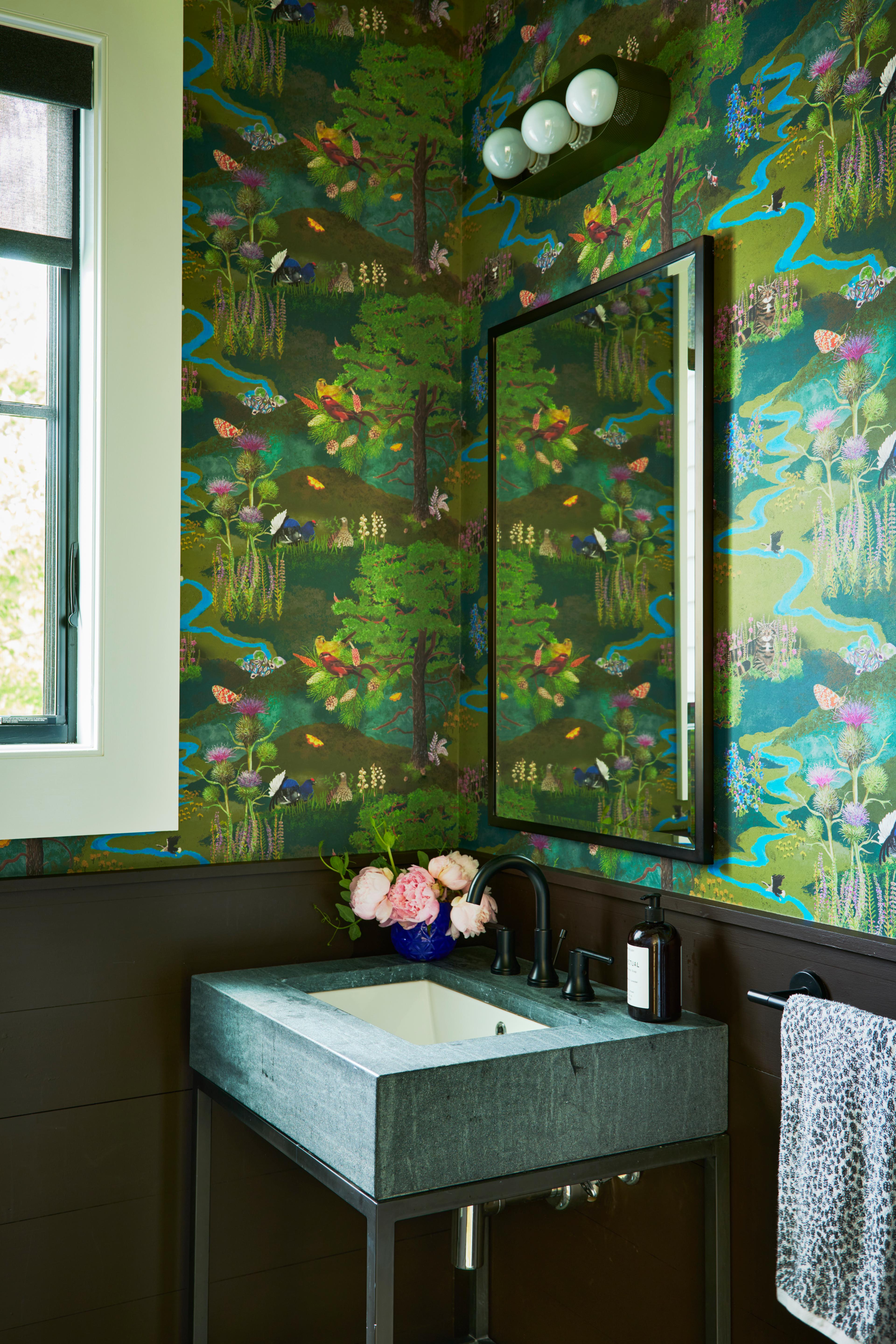 Green bathroom.