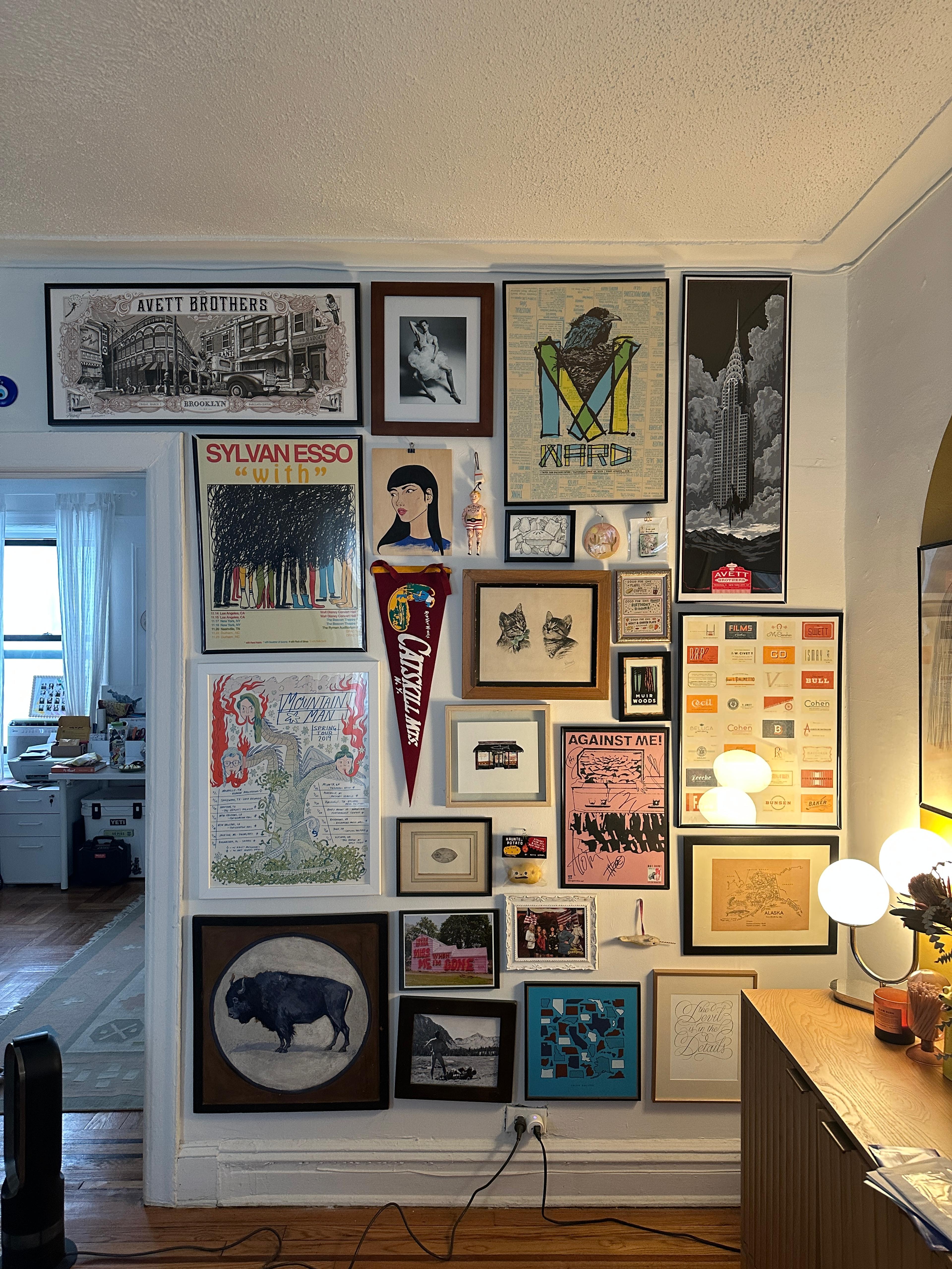 Apartment gallery wall.