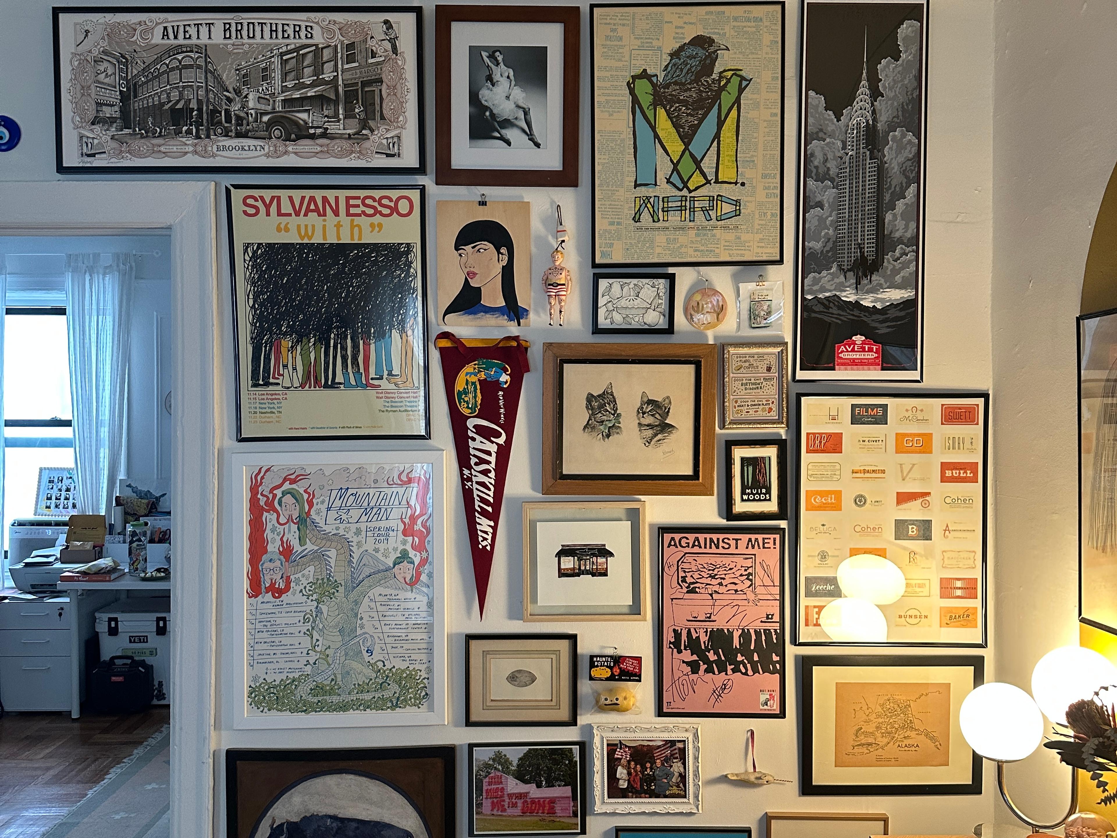 Apartment gallery wall.