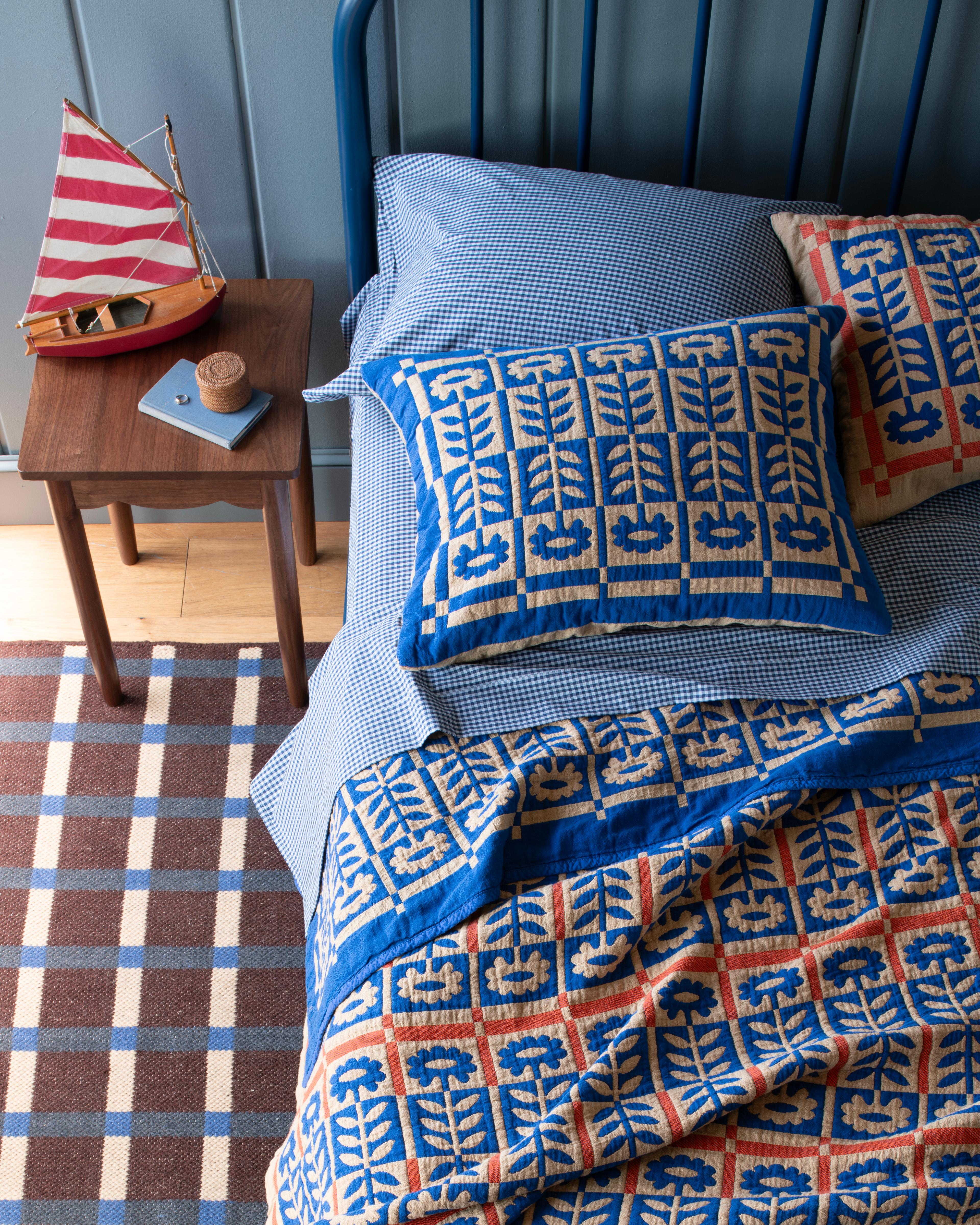 Cozy bed.