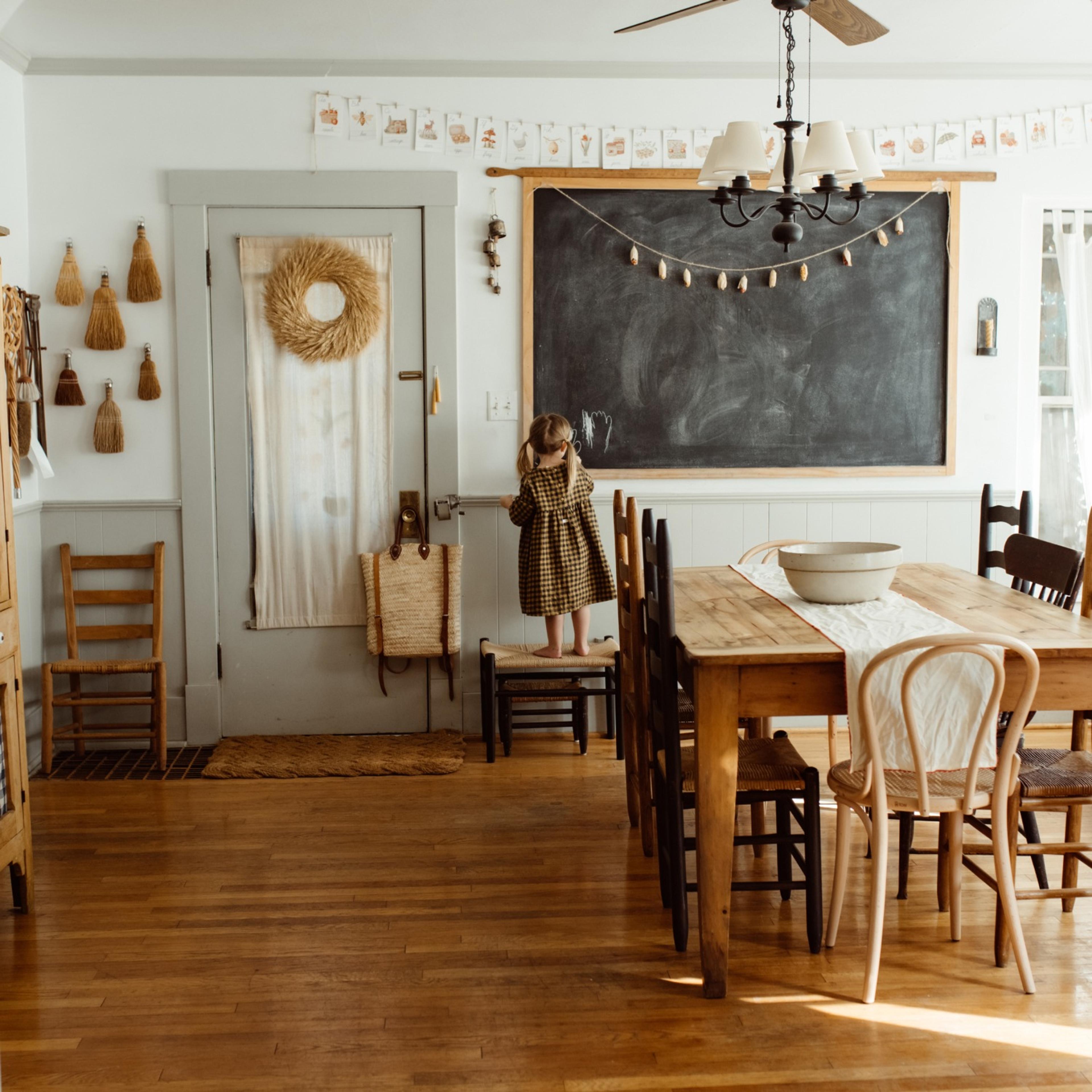 Table set for breakfast in a bright room