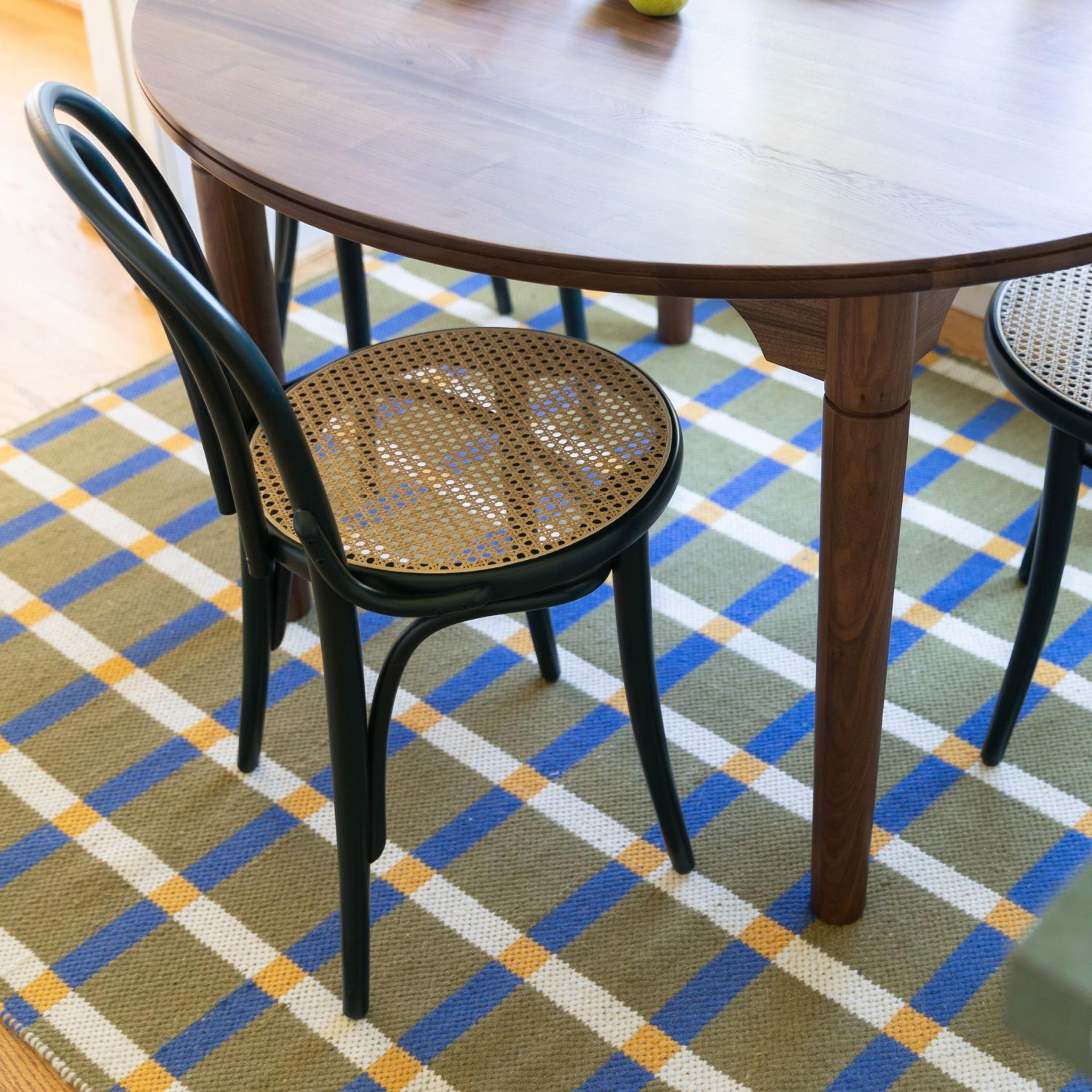 Plaid Wool rug and Willard dining table