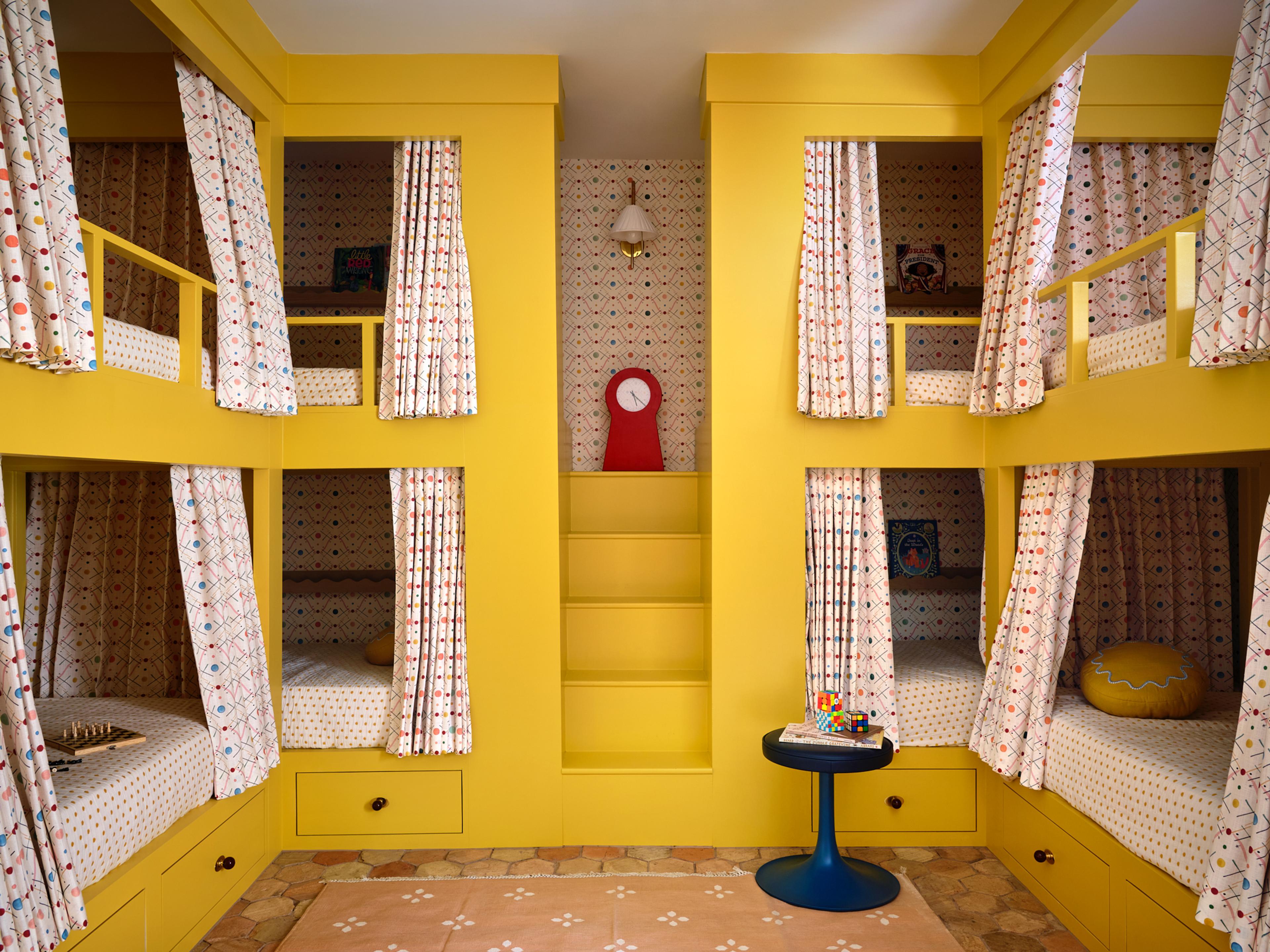 Yellow kids room. 