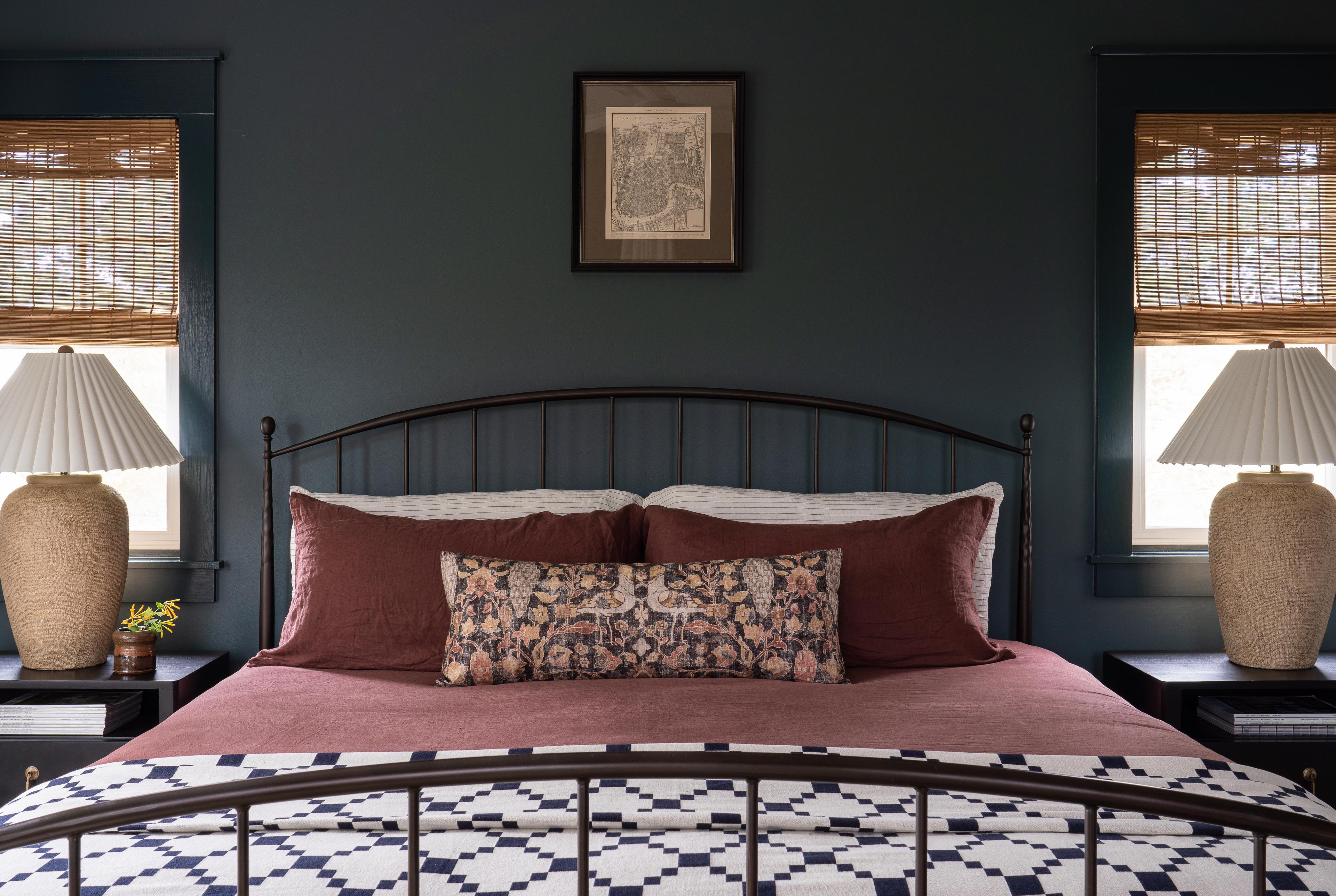 Moody bedroom.