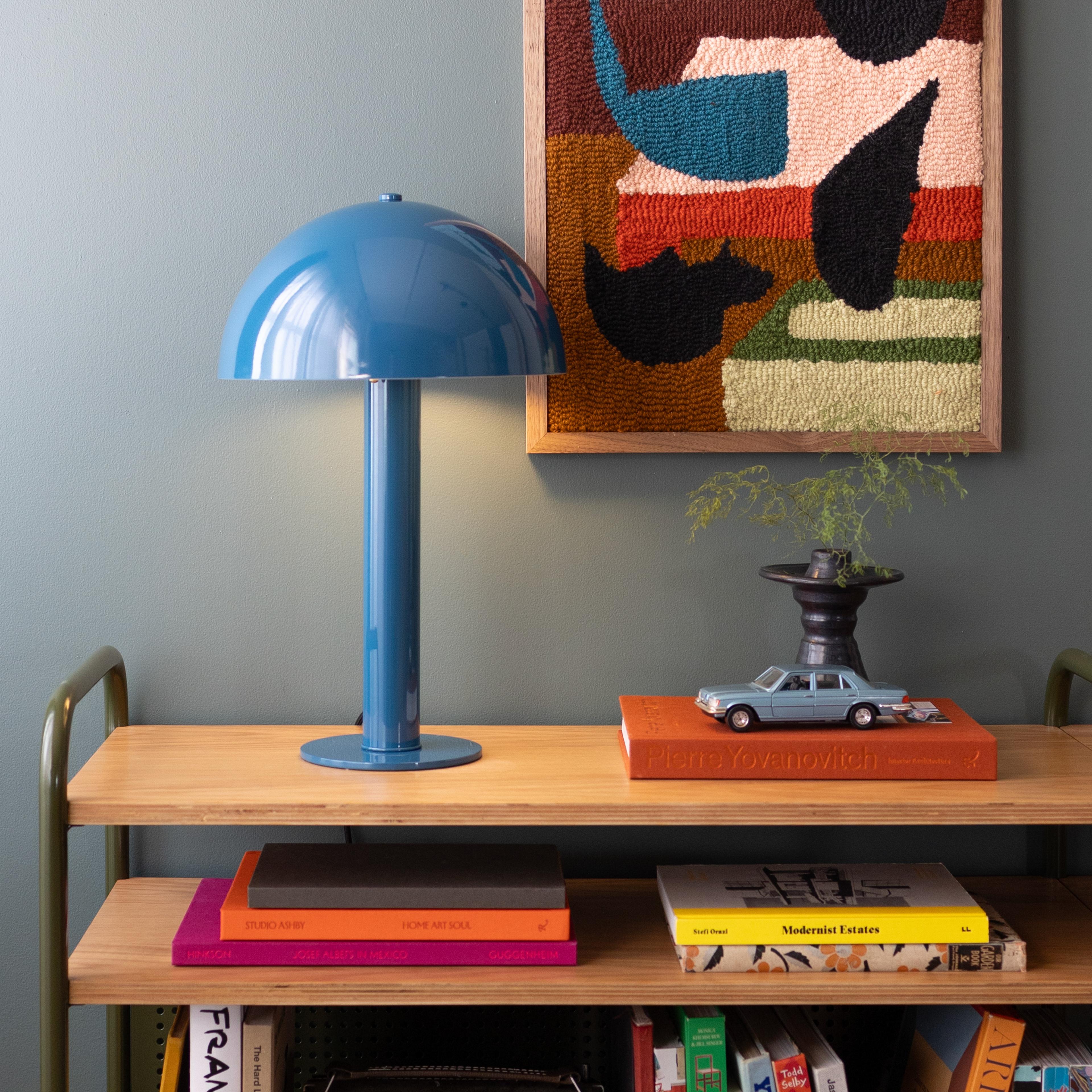 Blue lamp.