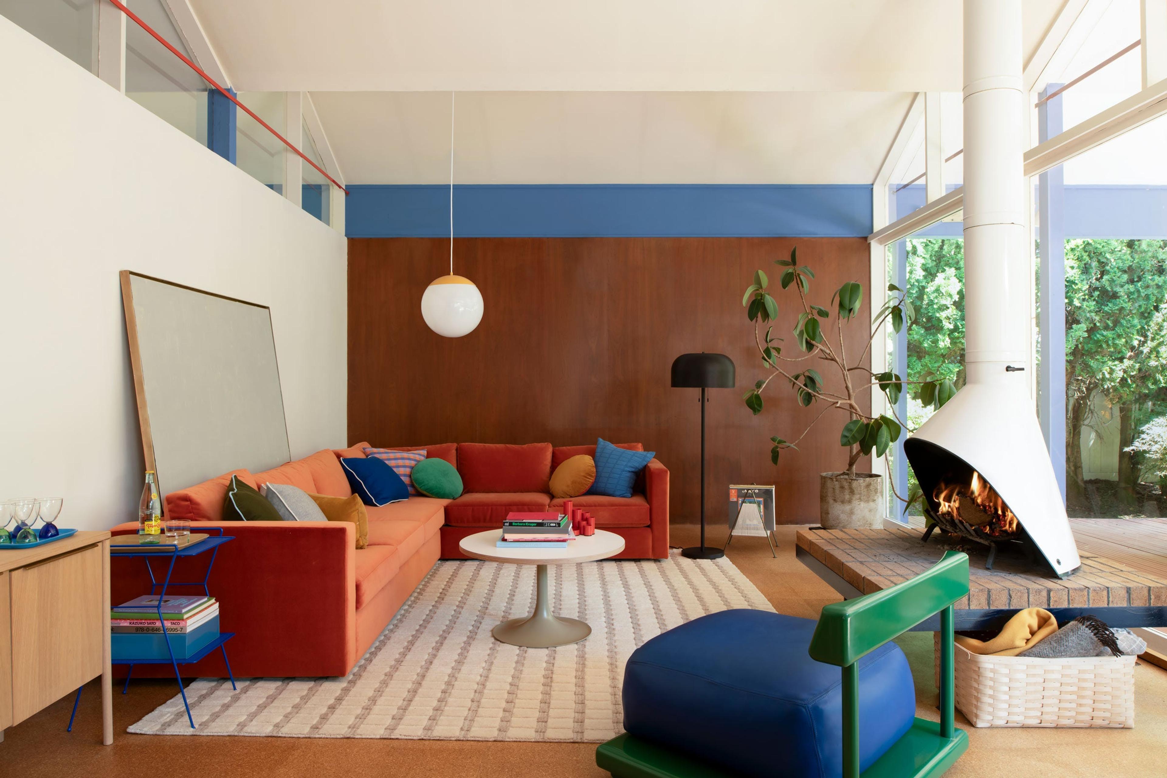 Seventies-inspired living room.