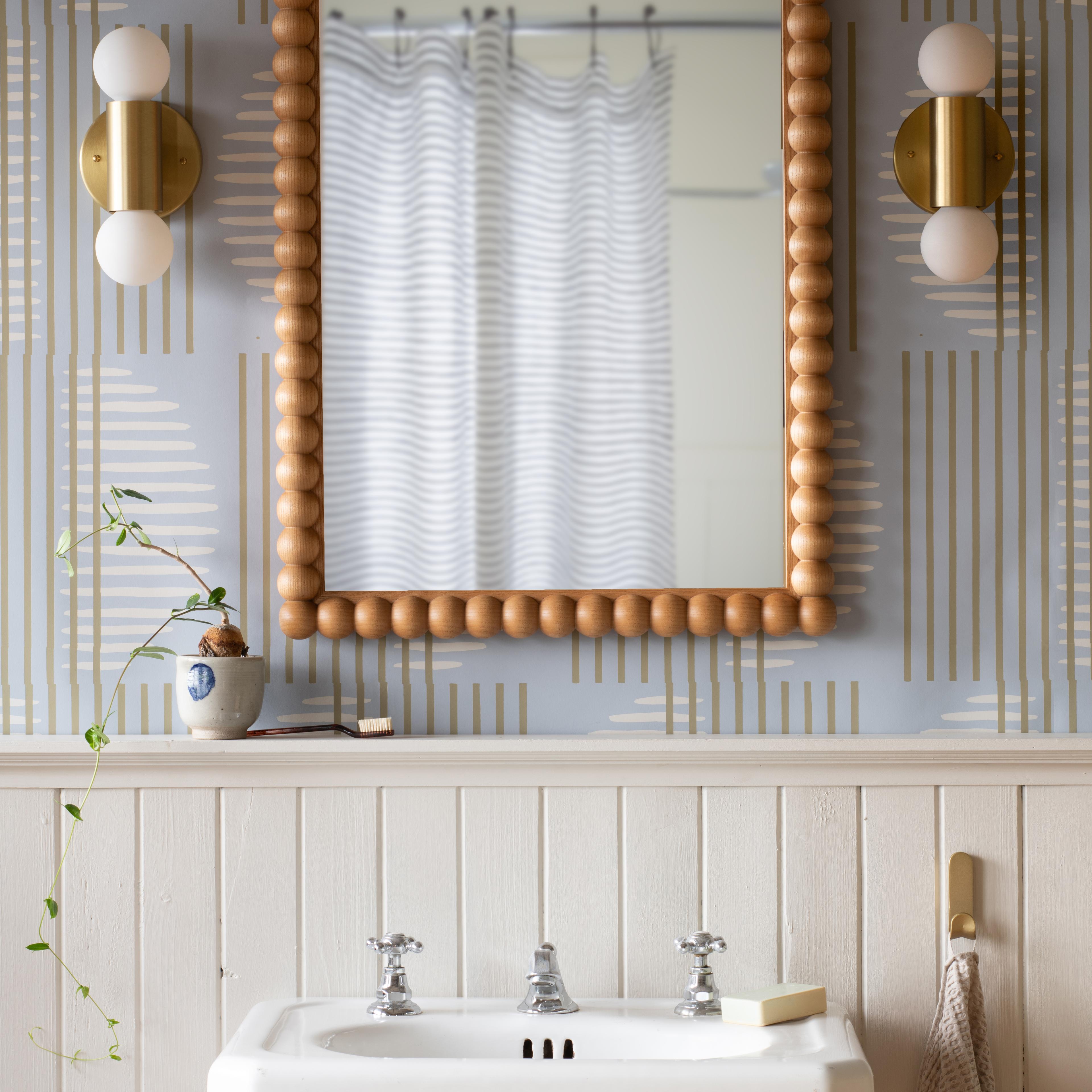 Bathroom mirror.