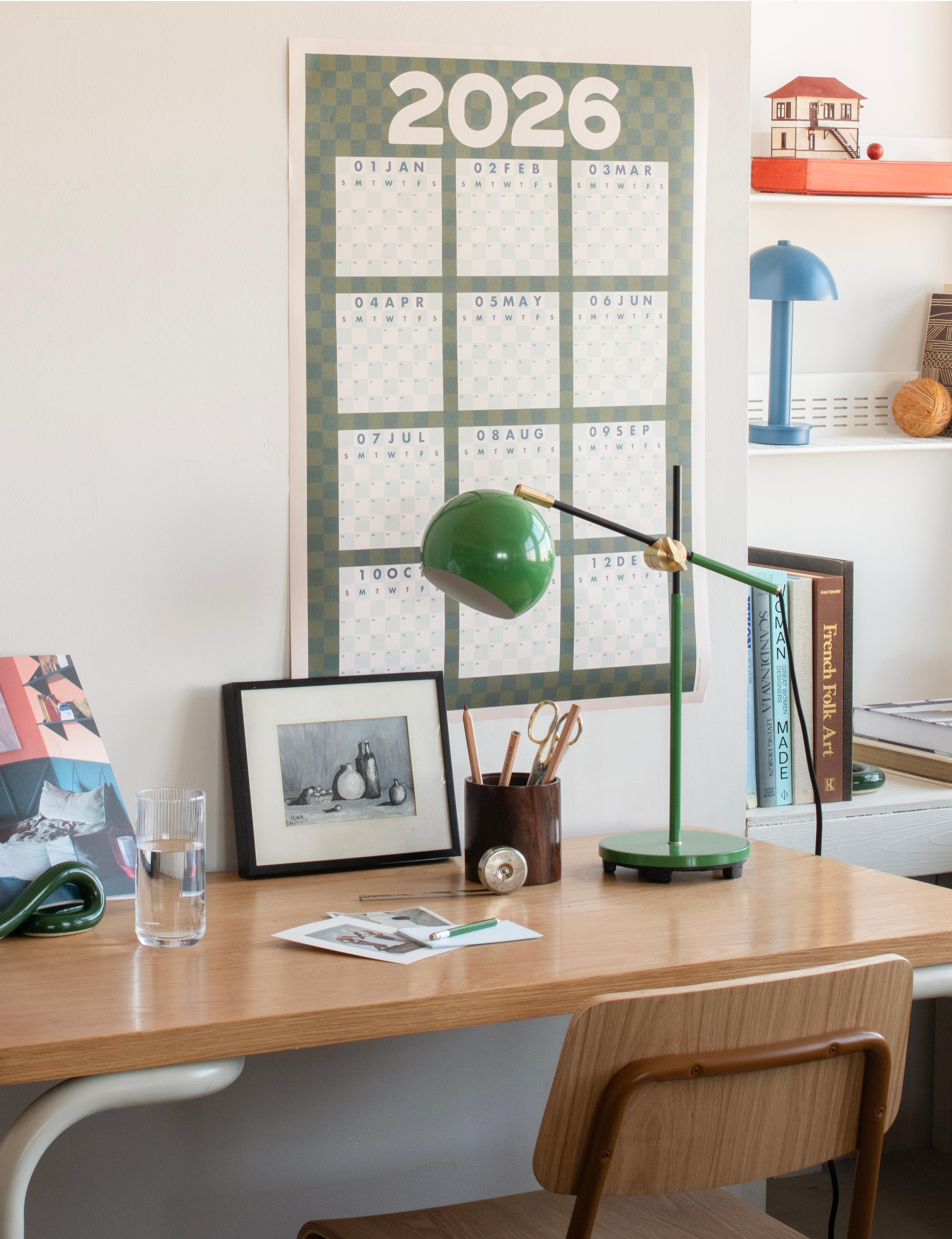 Desk and Calendar
