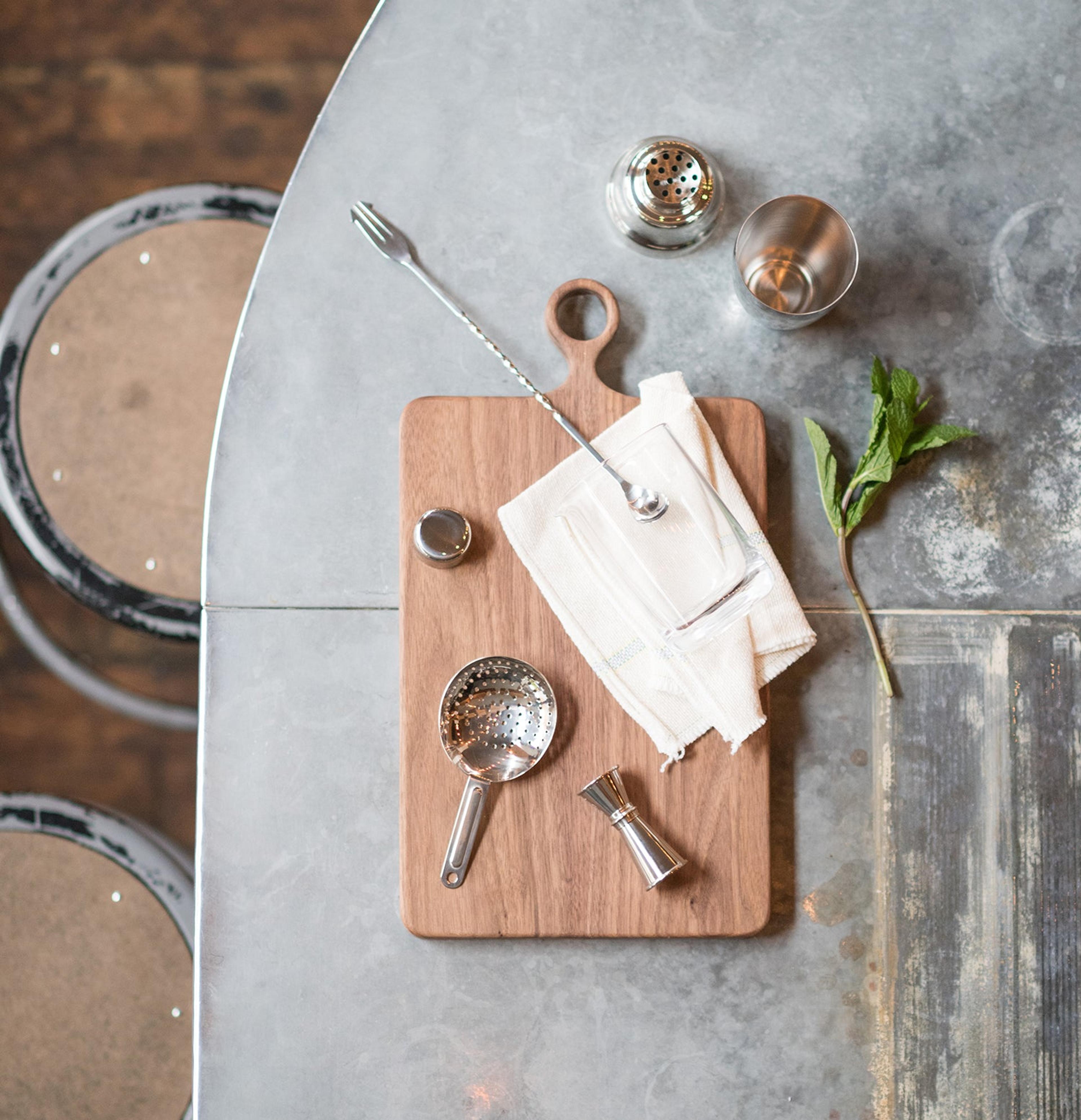 cutting board on table