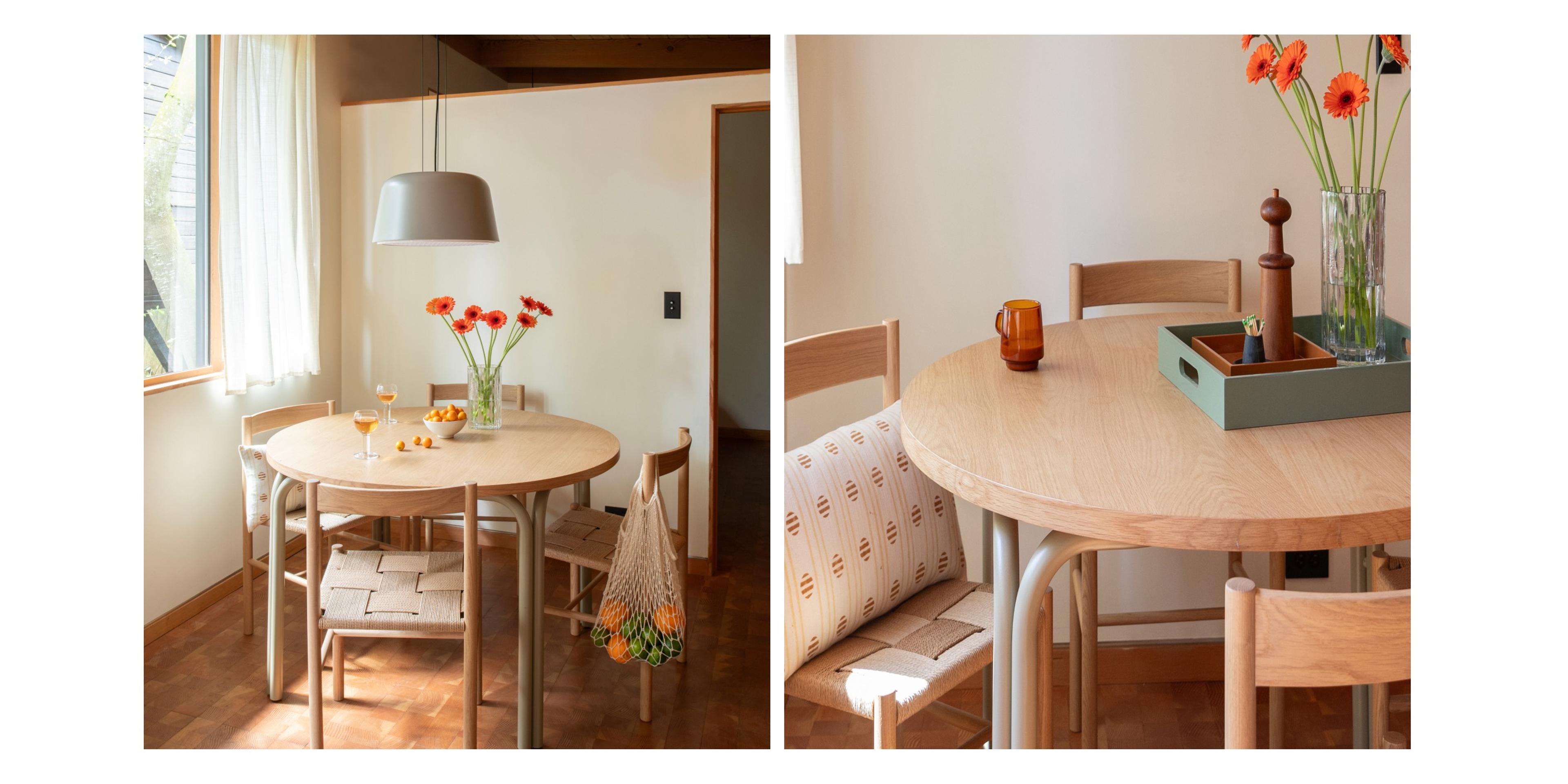 Minimalist style table and chairs. 