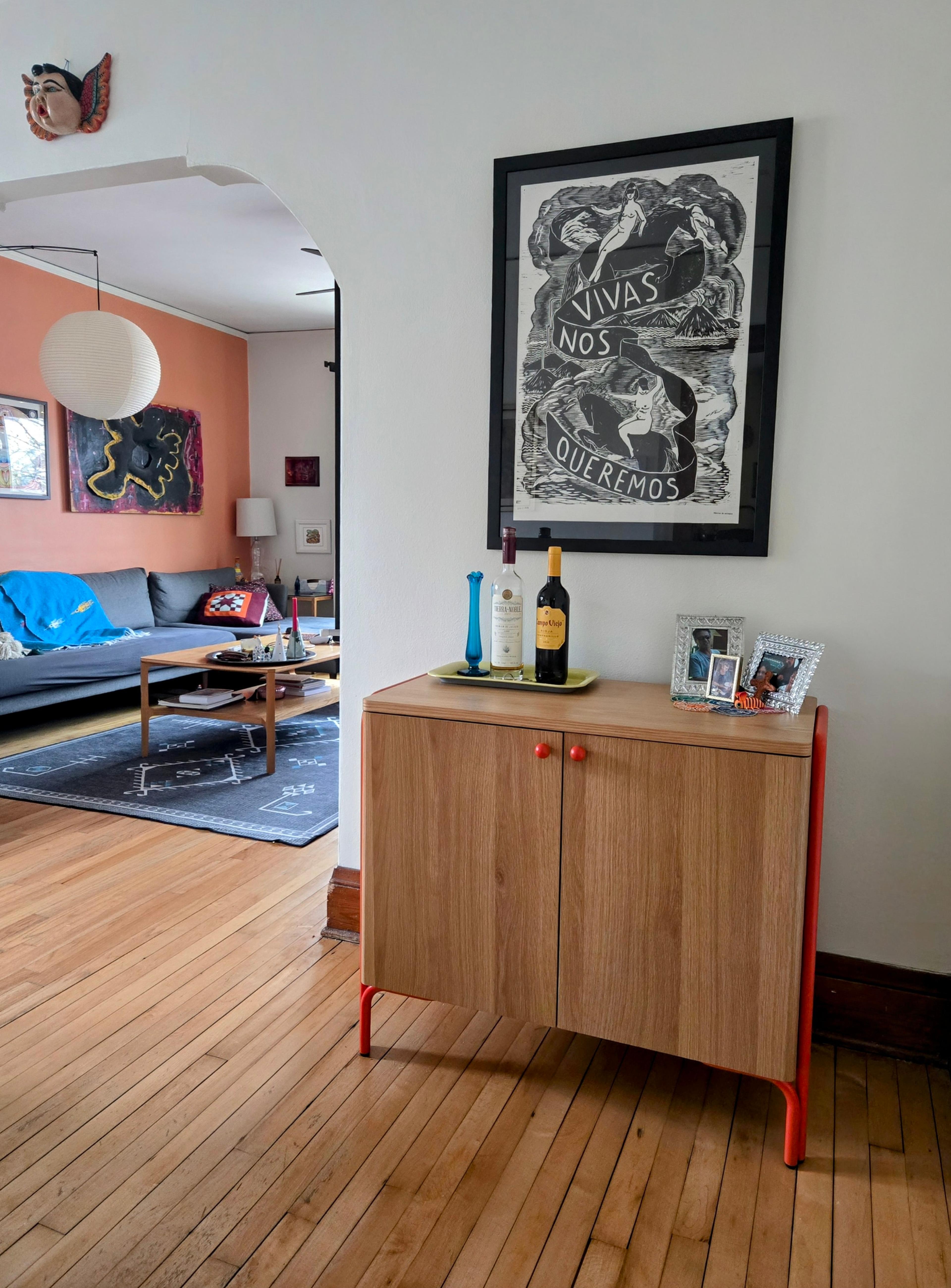 Bar cabinet.