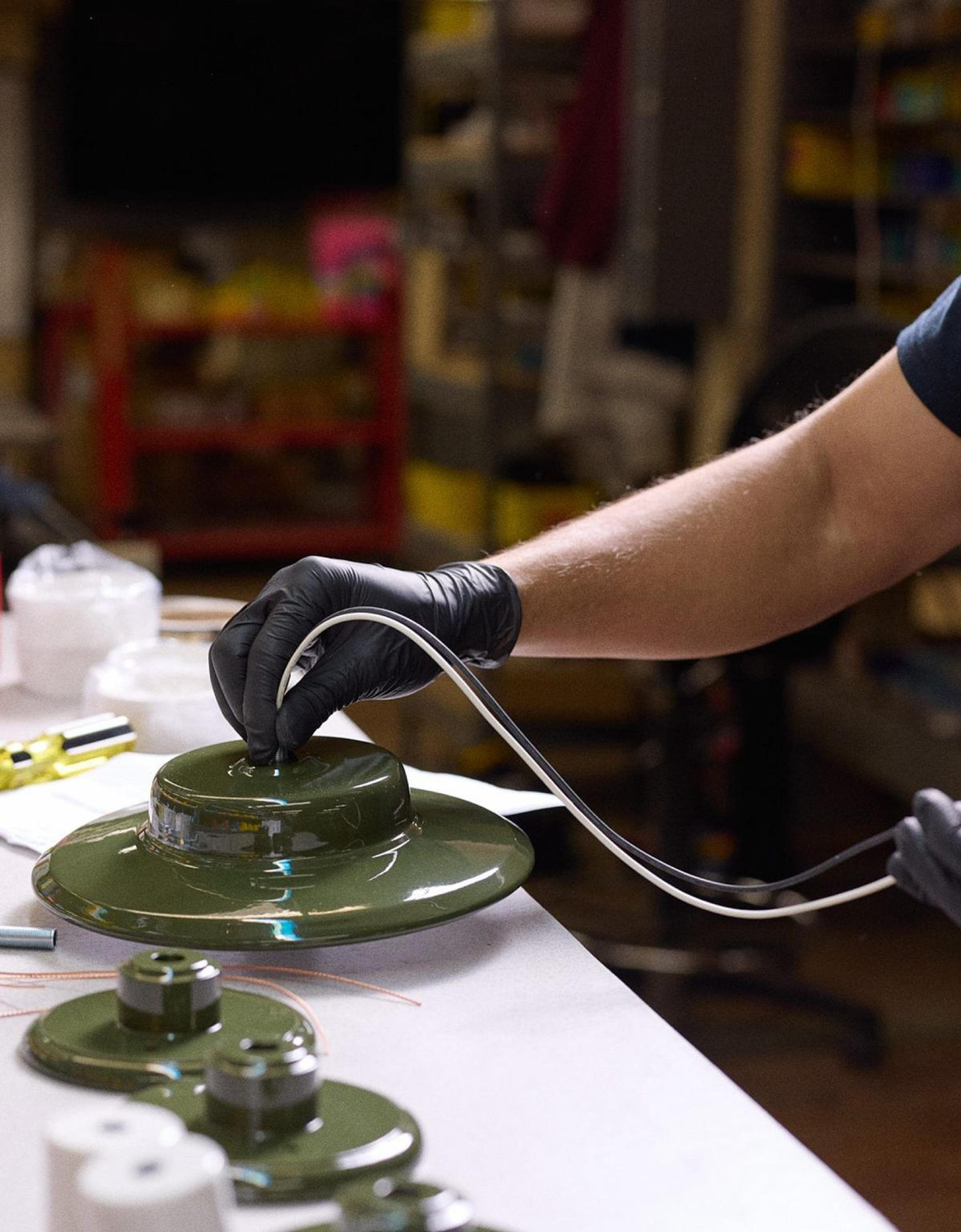 Factory making a light fixture