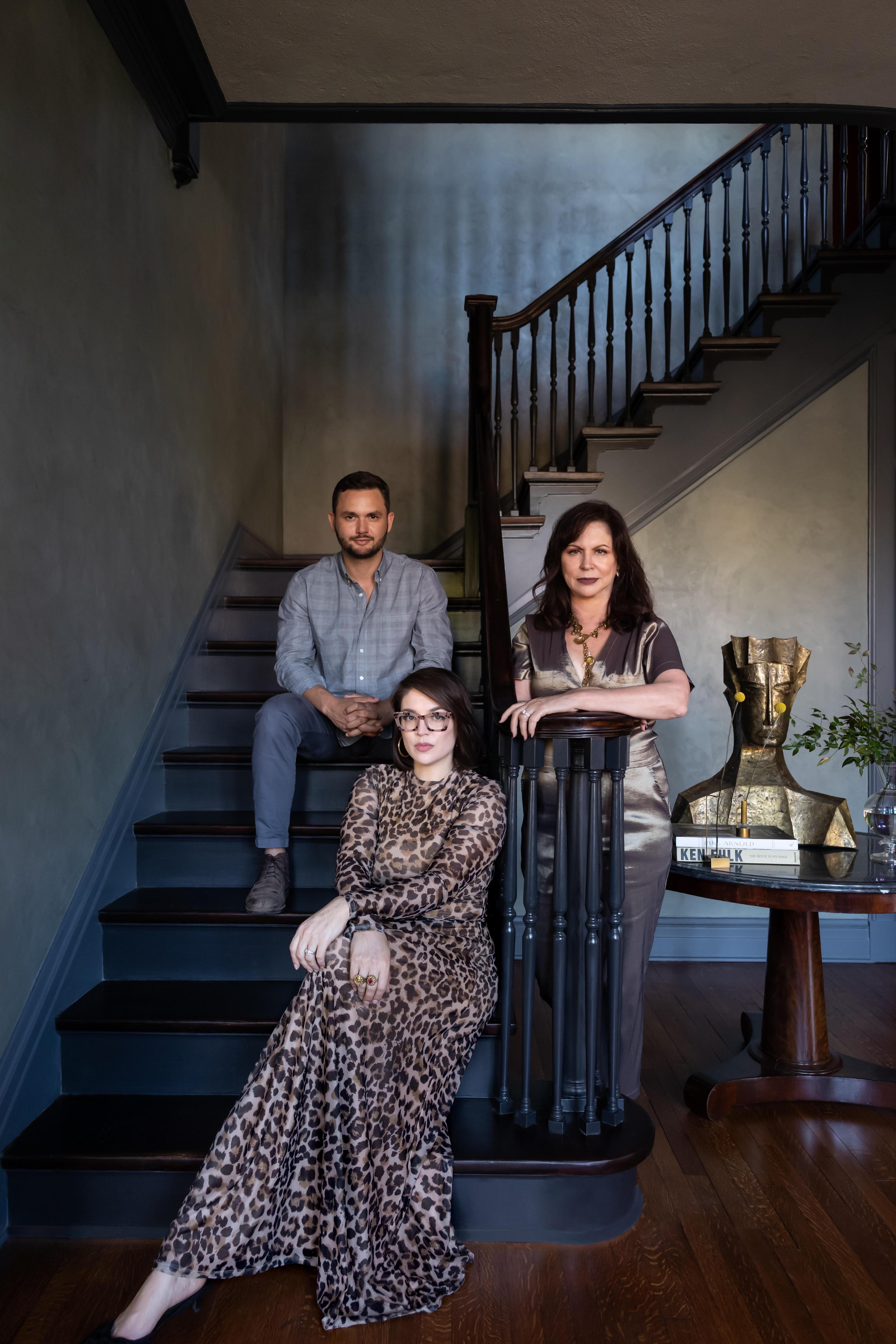 headshot of interior design trio