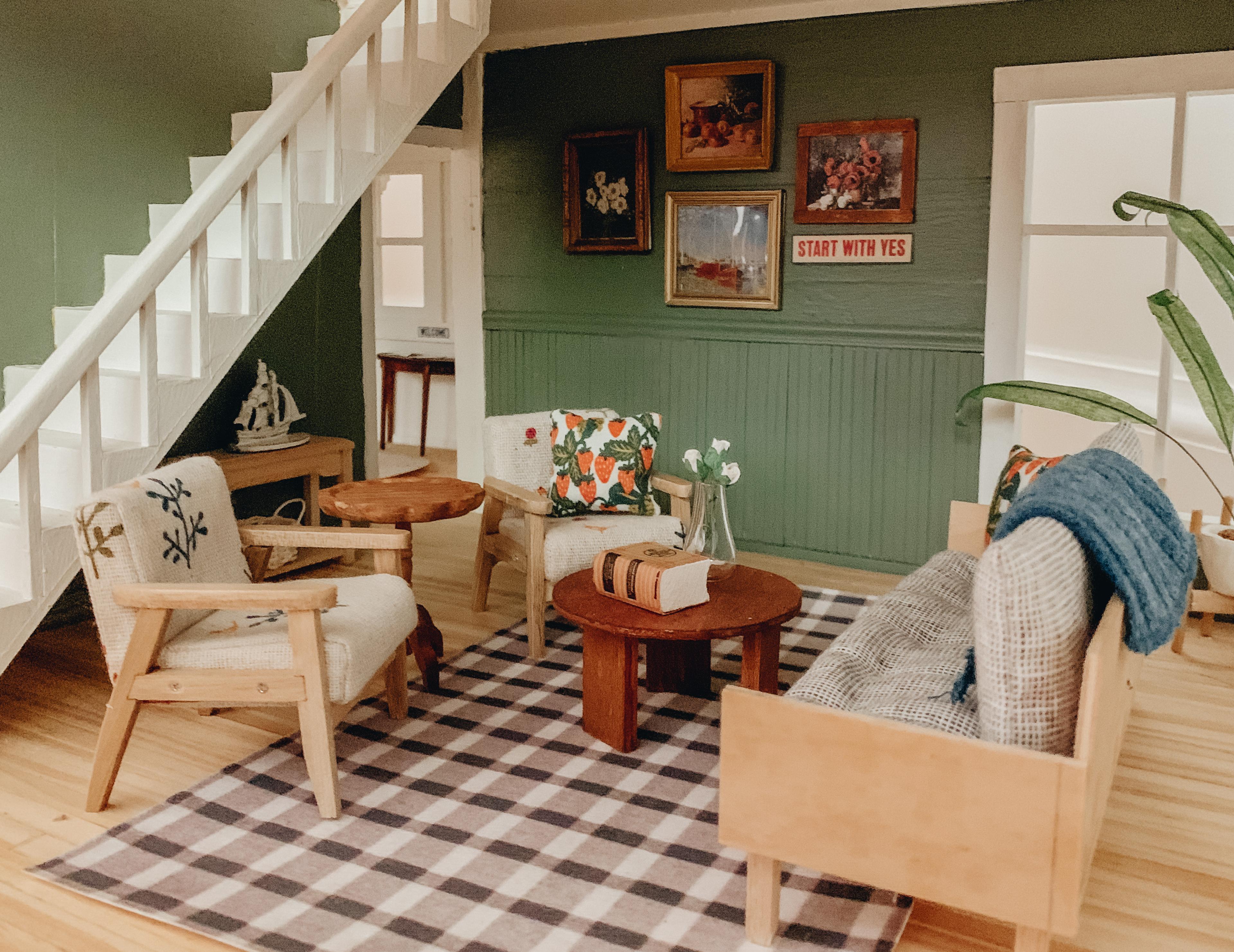 Living room in dollhouse.