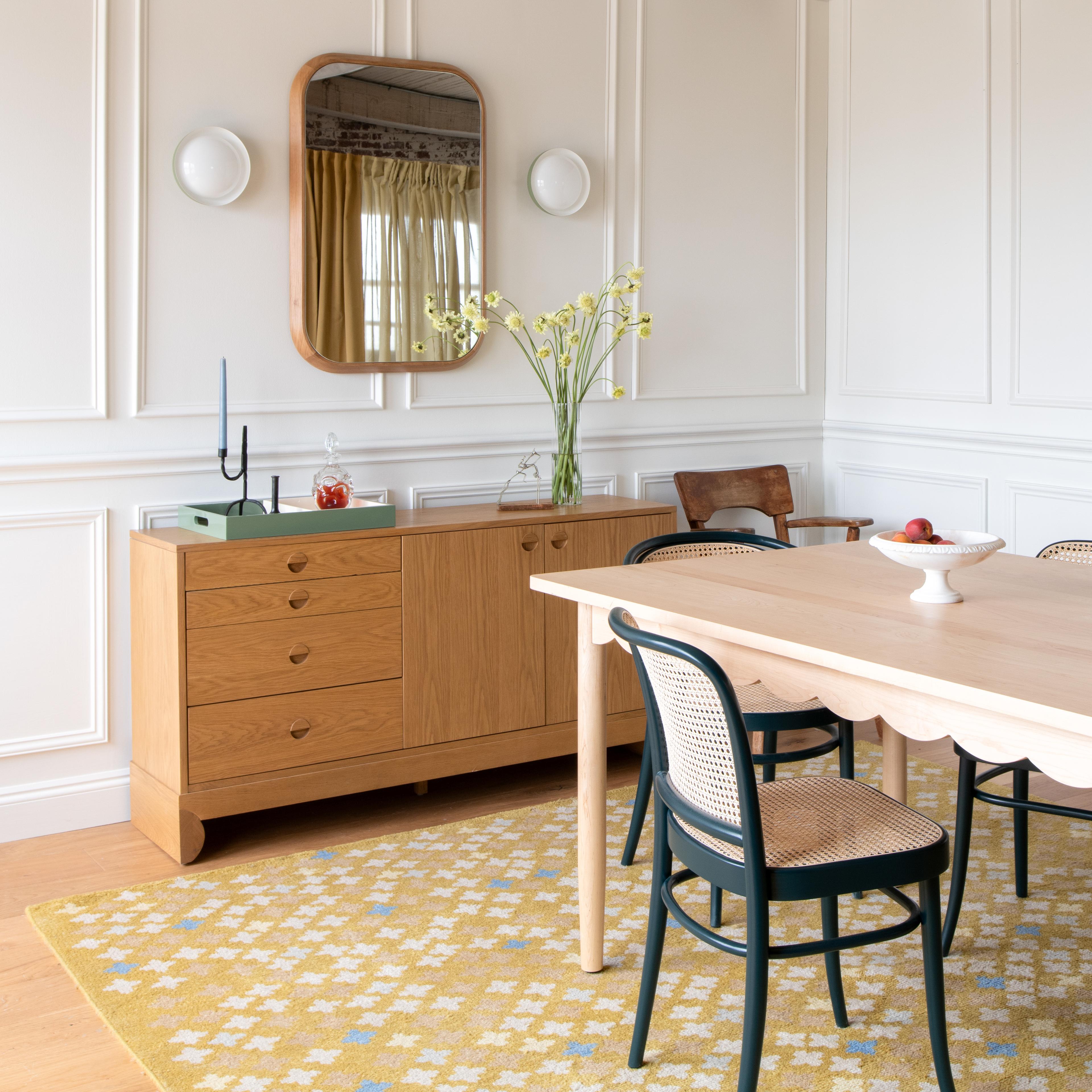 Mirror in dining room.