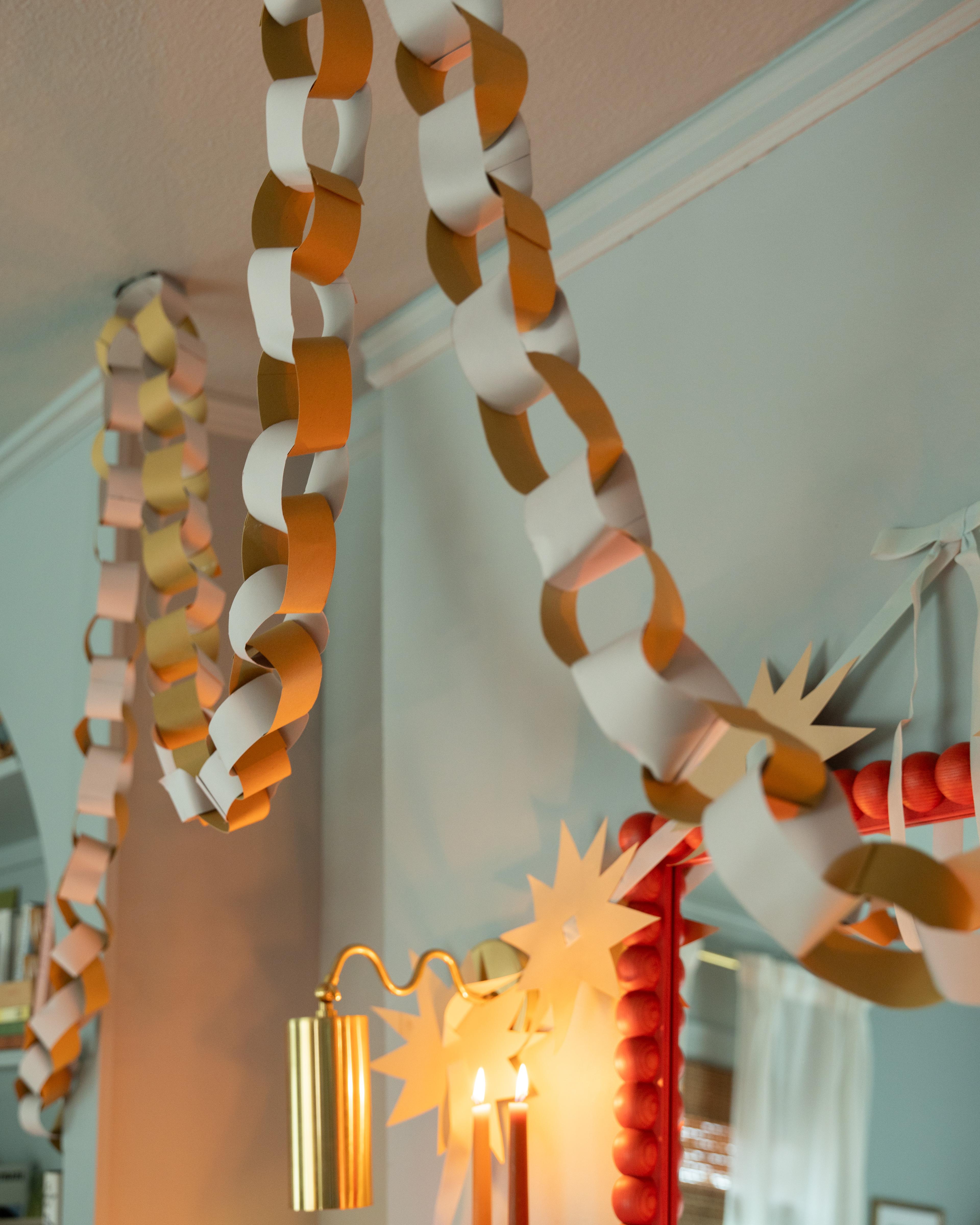 Paper chain garland.