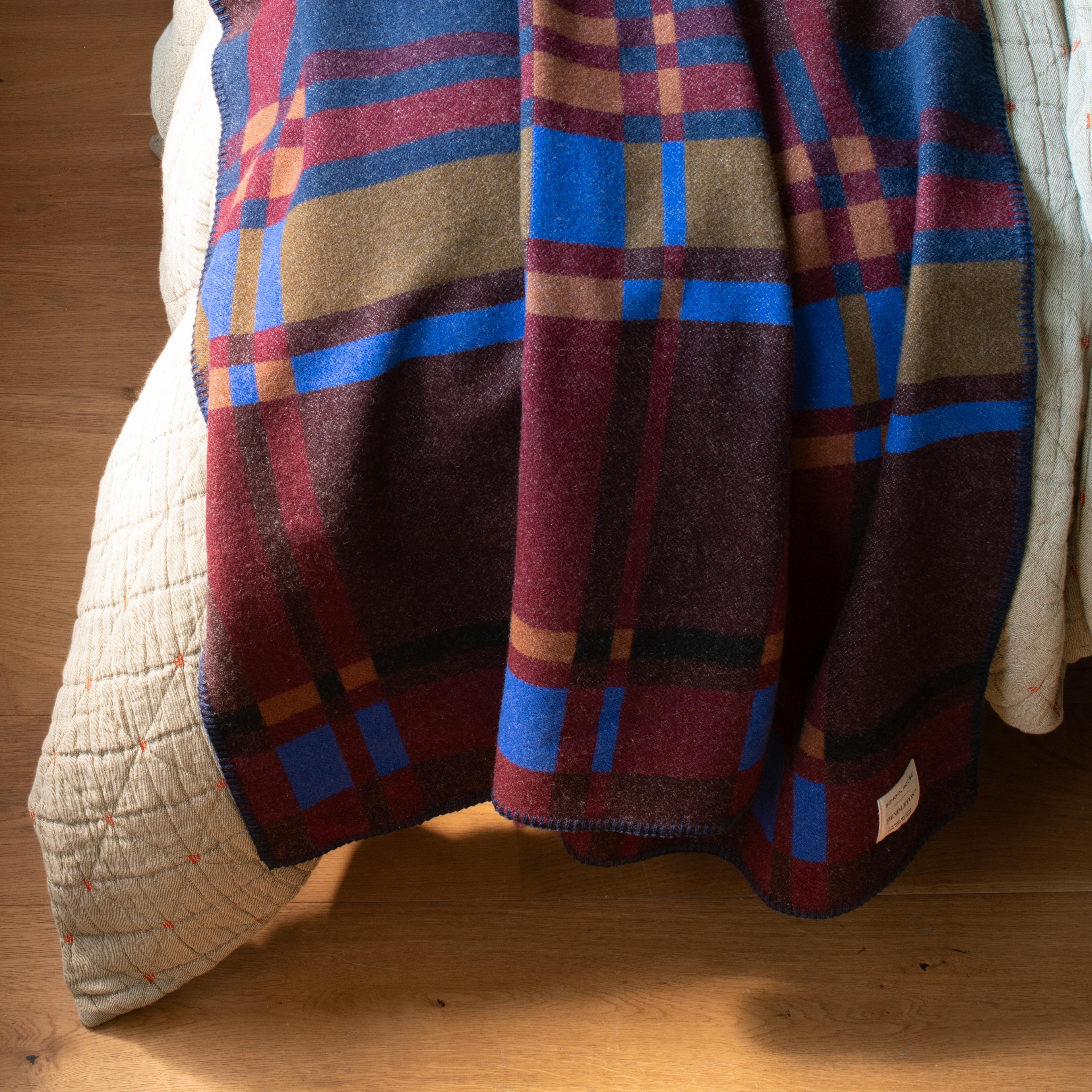 Blanket on end of bed.