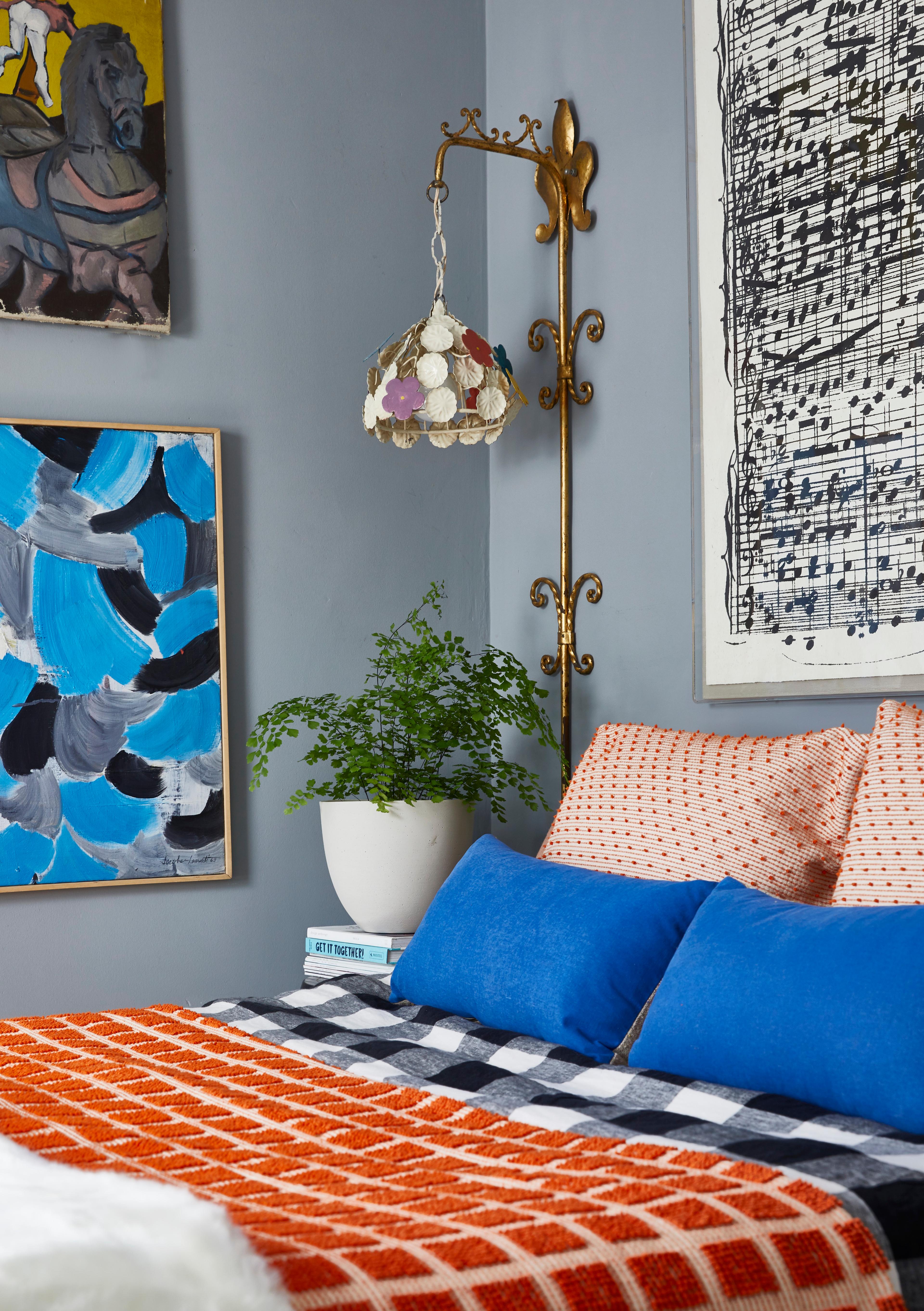 Eclectic bedroom. 