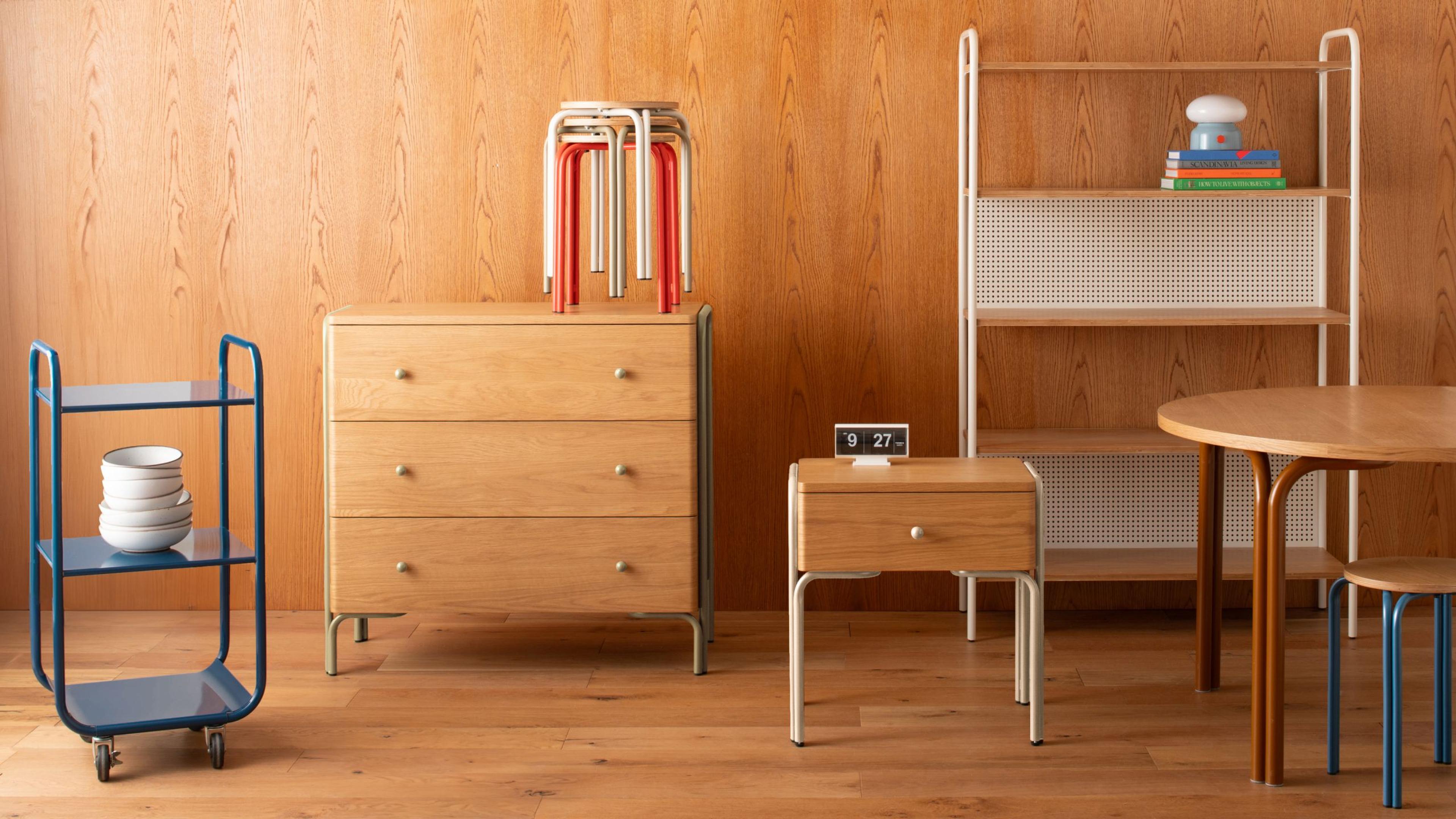 New Forma furniture products in a wood room