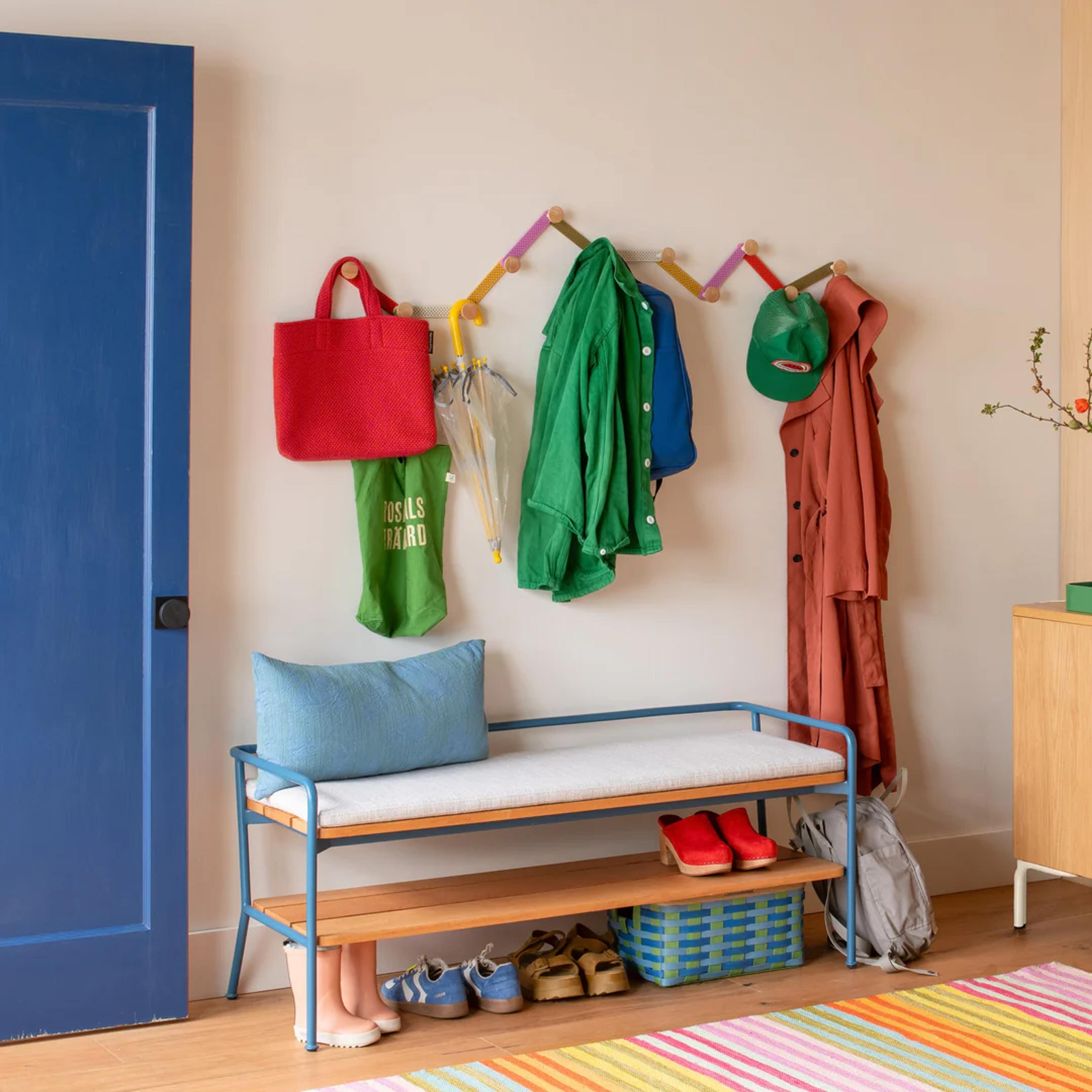 Bright and colorful entryway.