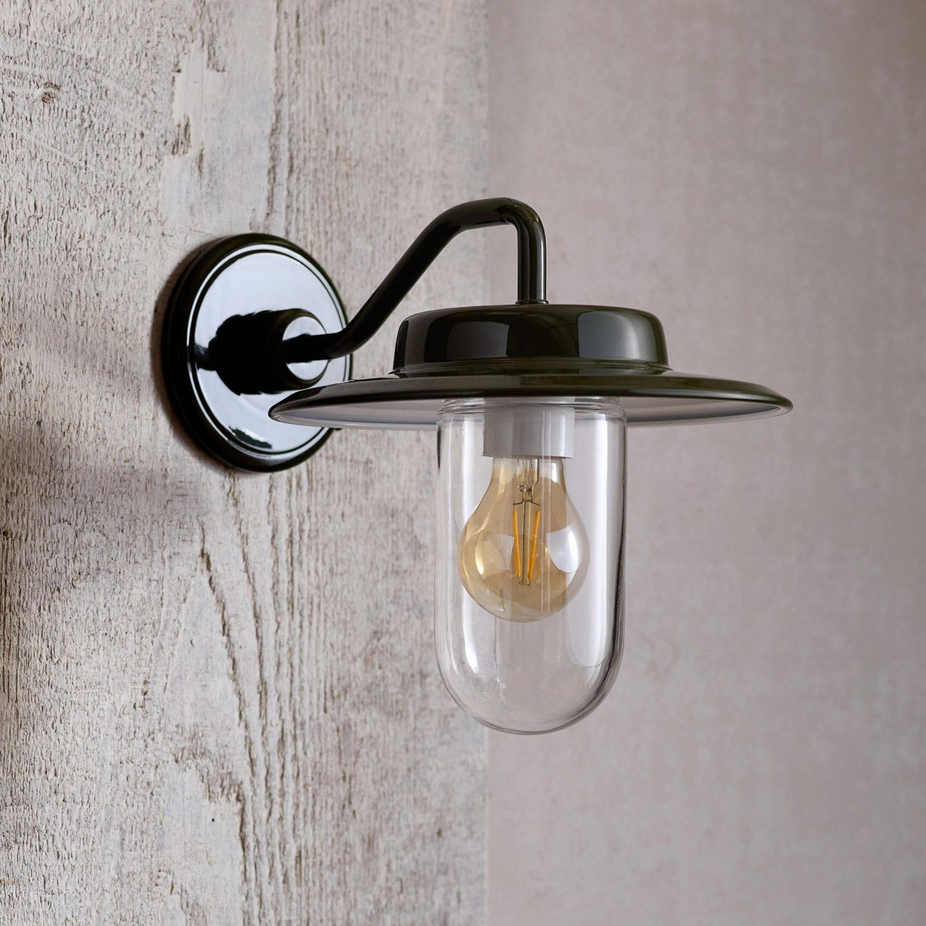 Factory 2 sconce on wood wall