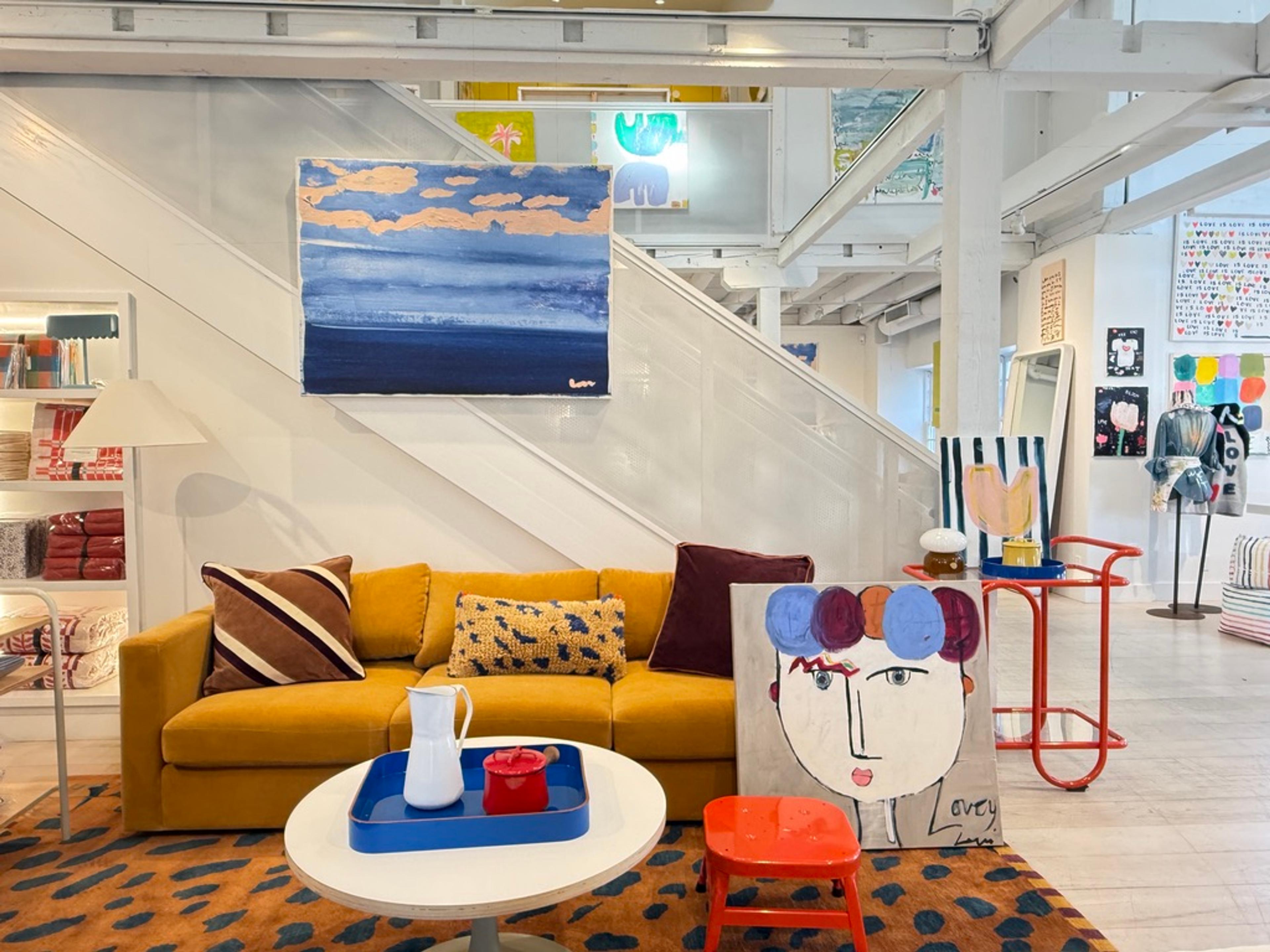 Interior of a store.