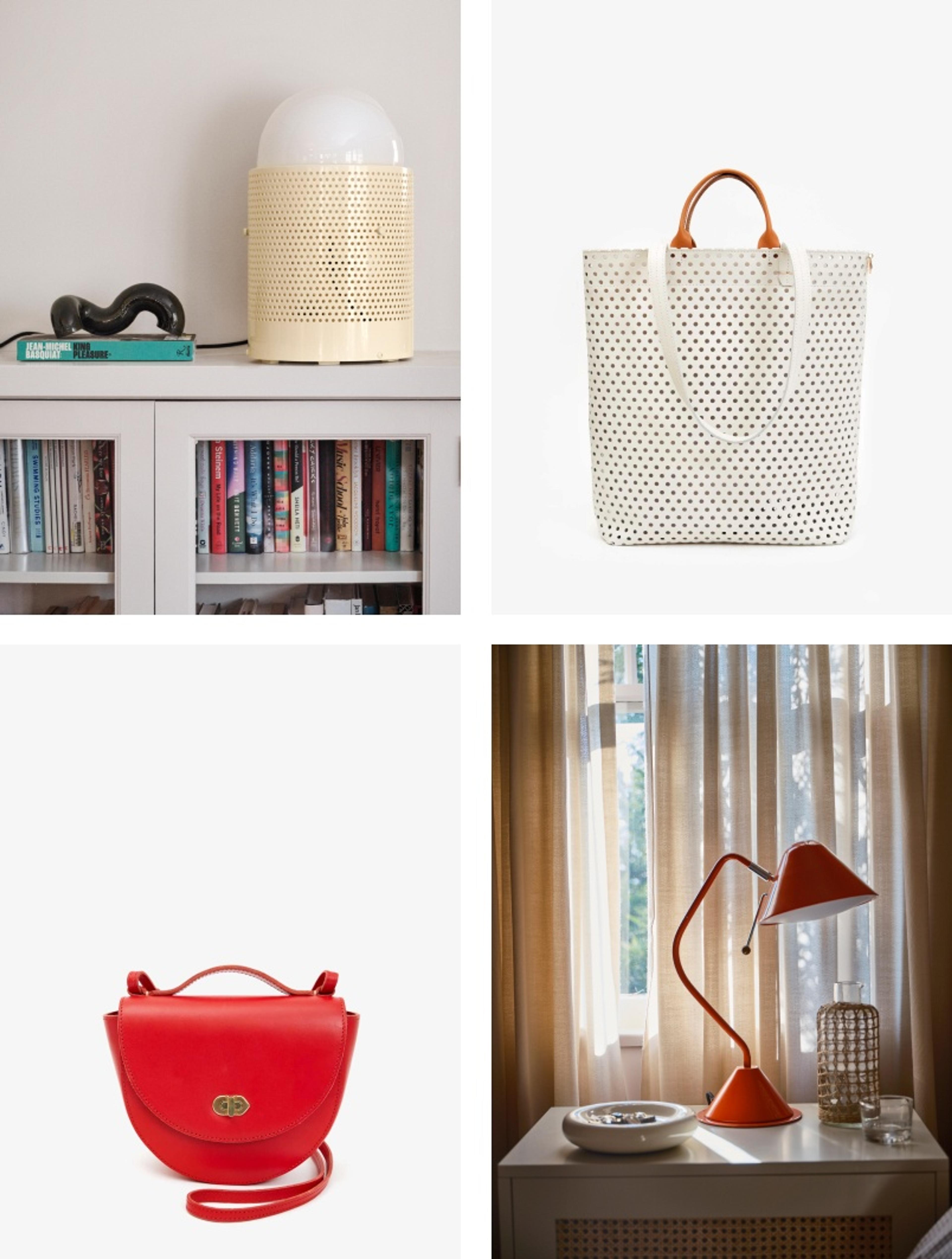 Grid of Clare V. inspo products next to designed products with Schoolhouse