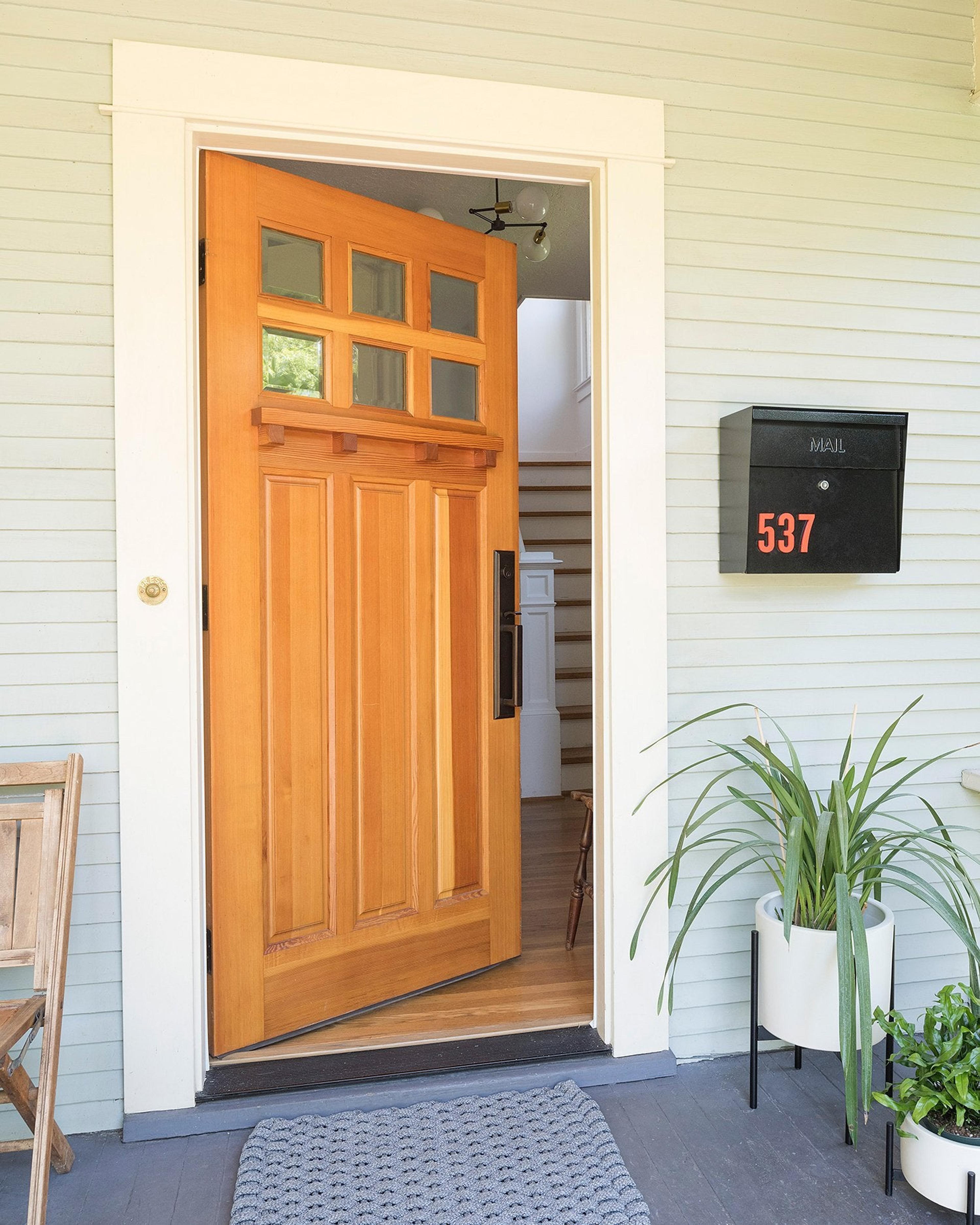 wooden door slightly ajar