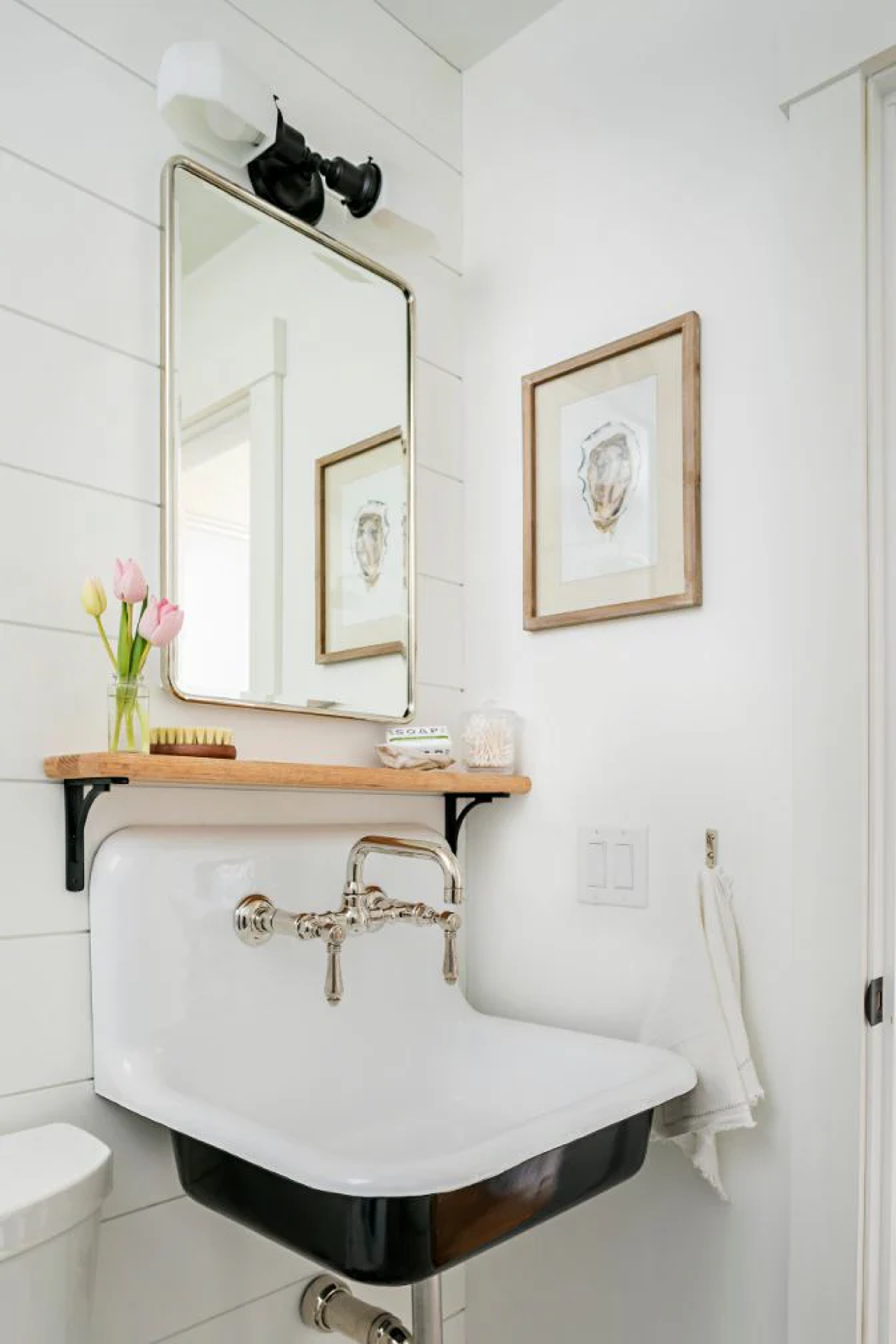 Clean white bathroom. 